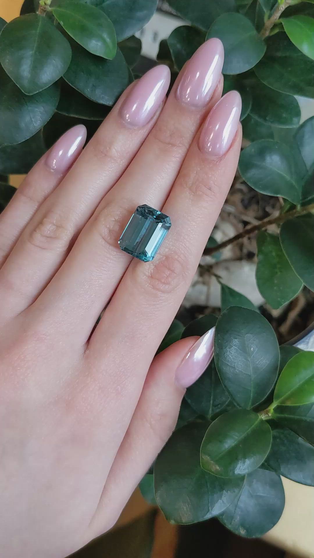 16.77 Ct. Blue Aquamarine from Brazil Size Video