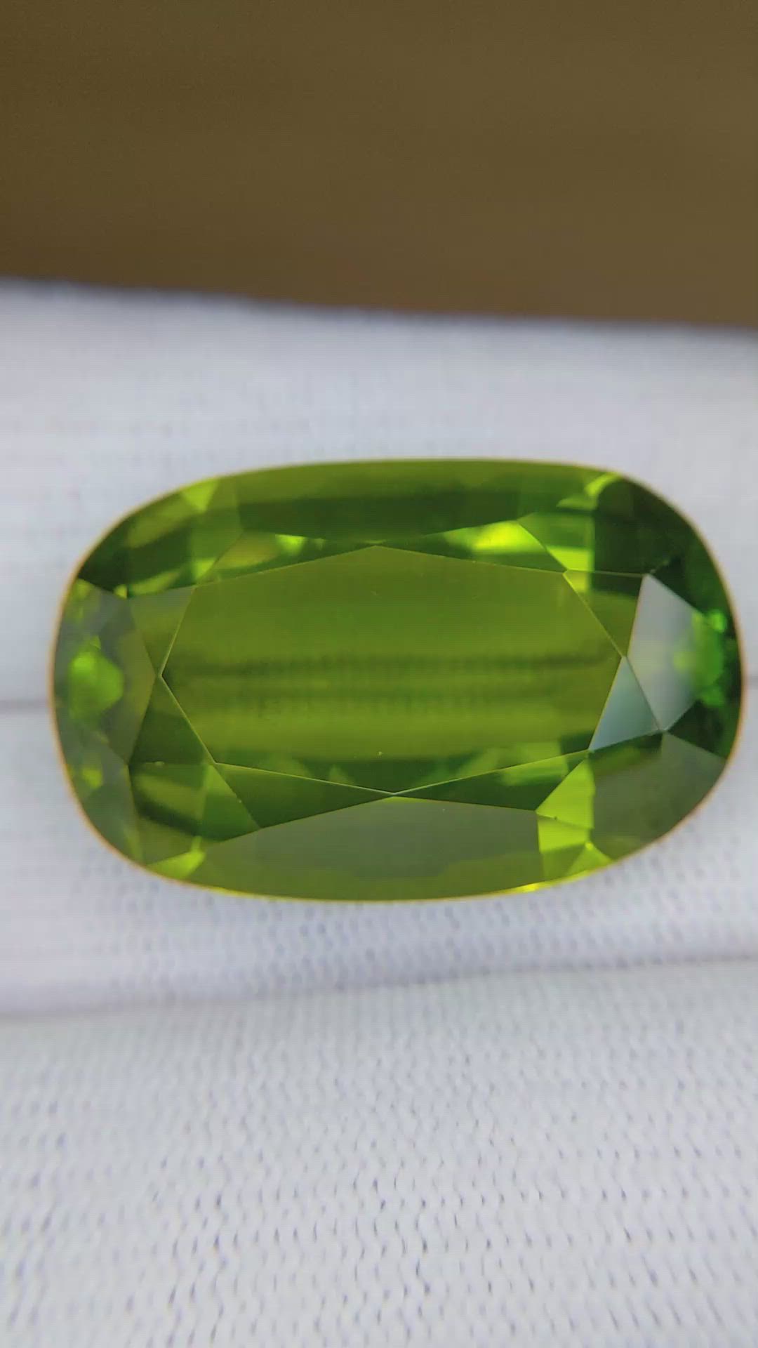 50.61 Ct. Green Peridot from Burma (Myanmar) Size Video