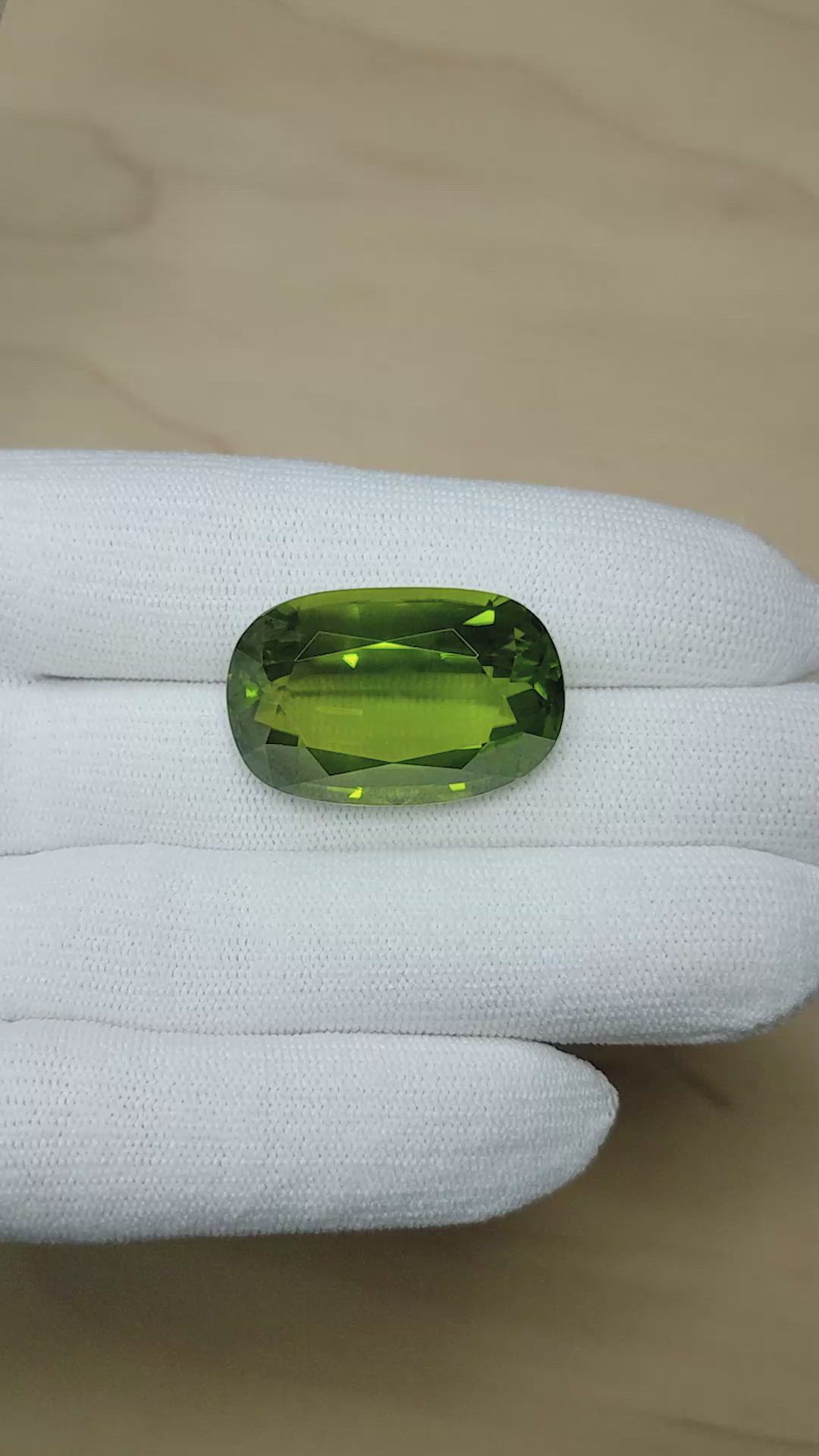 50.61 Ct. Green Peridot from Burma (Myanmar) Size Video