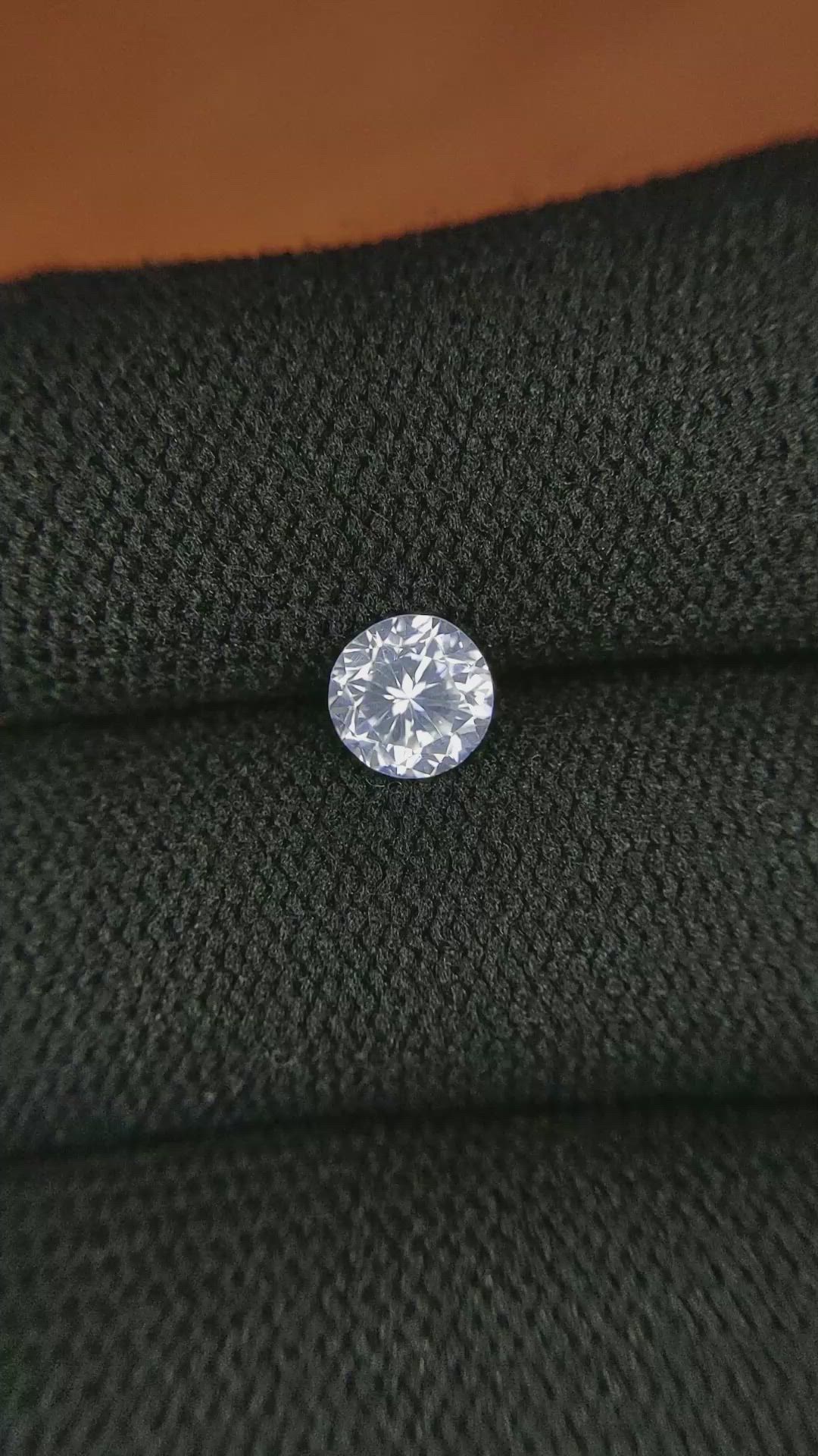 1.27 Ct. White Zircon from Ceylon (Sri Lanka) Size Video
