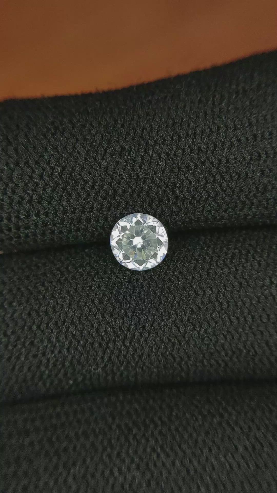 1.26 Ct. White Zircon from Ceylon (Sri Lanka) Size Video