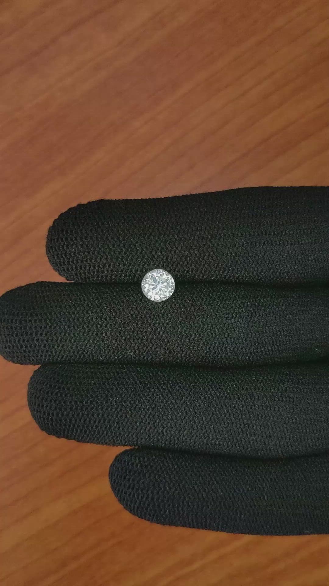 1.26 Ct. White Zircon from Ceylon (Sri Lanka) Size Video