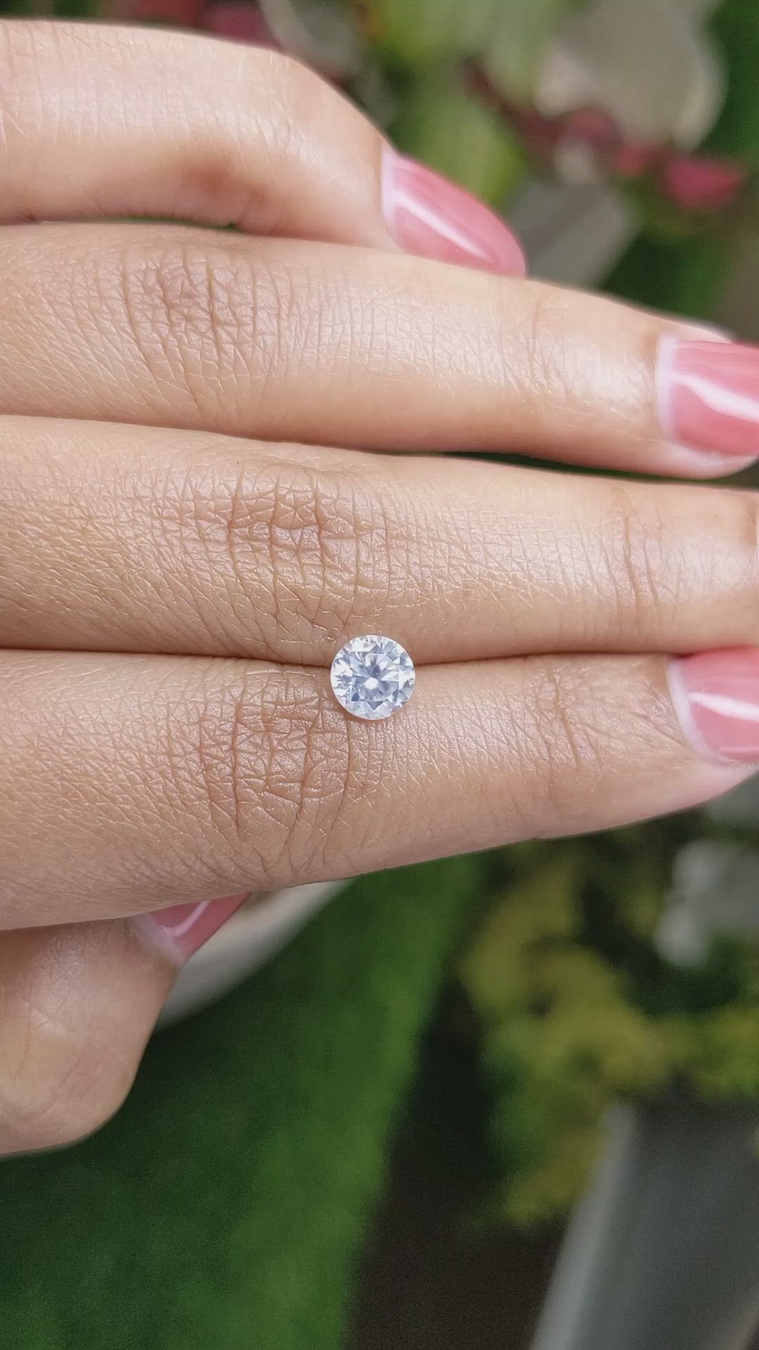 1.18 Ct. White Zircon from Ceylon (Sri Lanka) Size Video