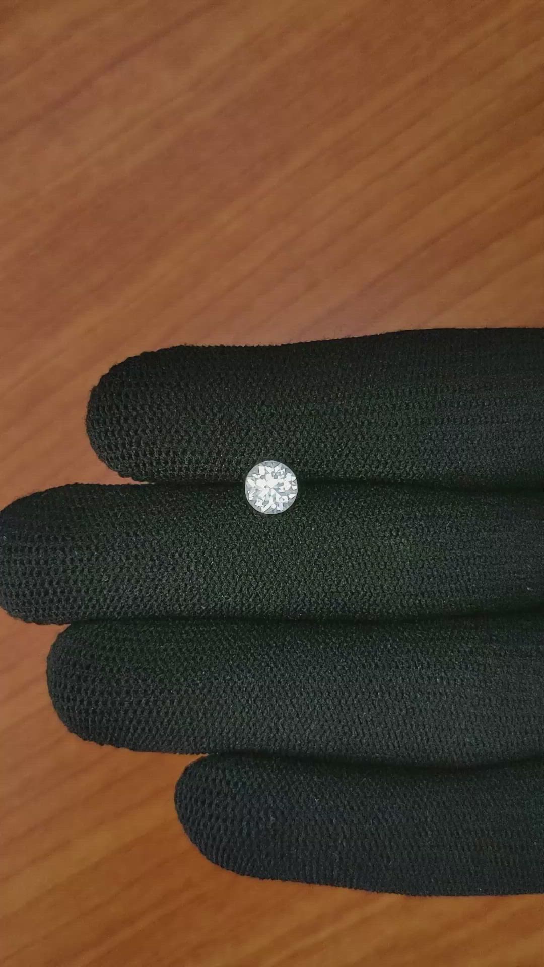 1.18 Ct. White Zircon from Ceylon (Sri Lanka) Size Video