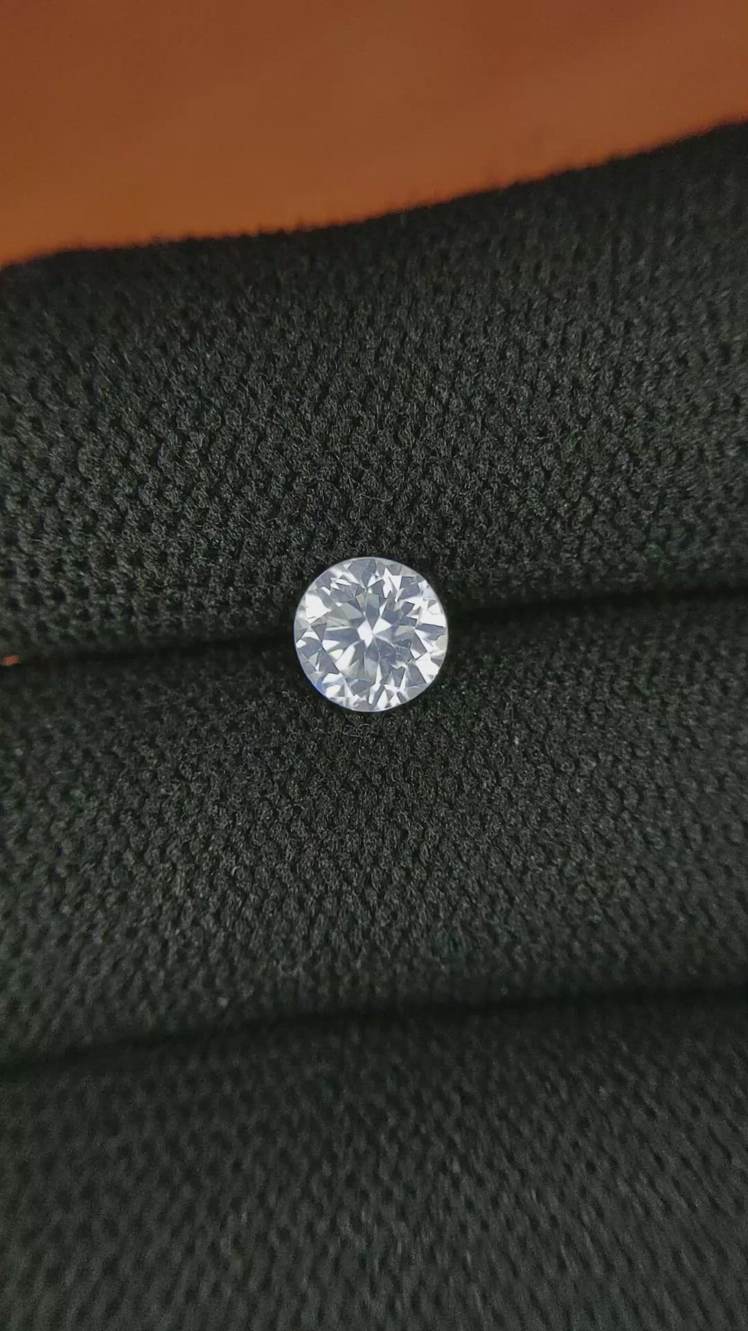 1.18 Ct. White Zircon from Ceylon (Sri Lanka) Size Video