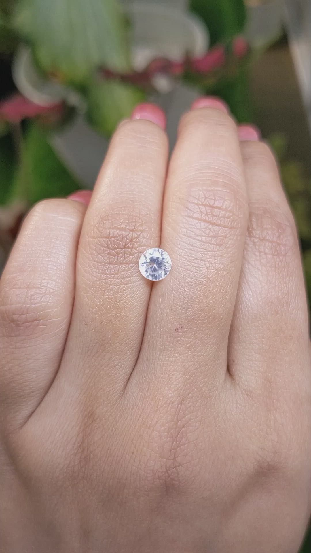 1.18 Ct. White Zircon from Ceylon (Sri Lanka) Size Video