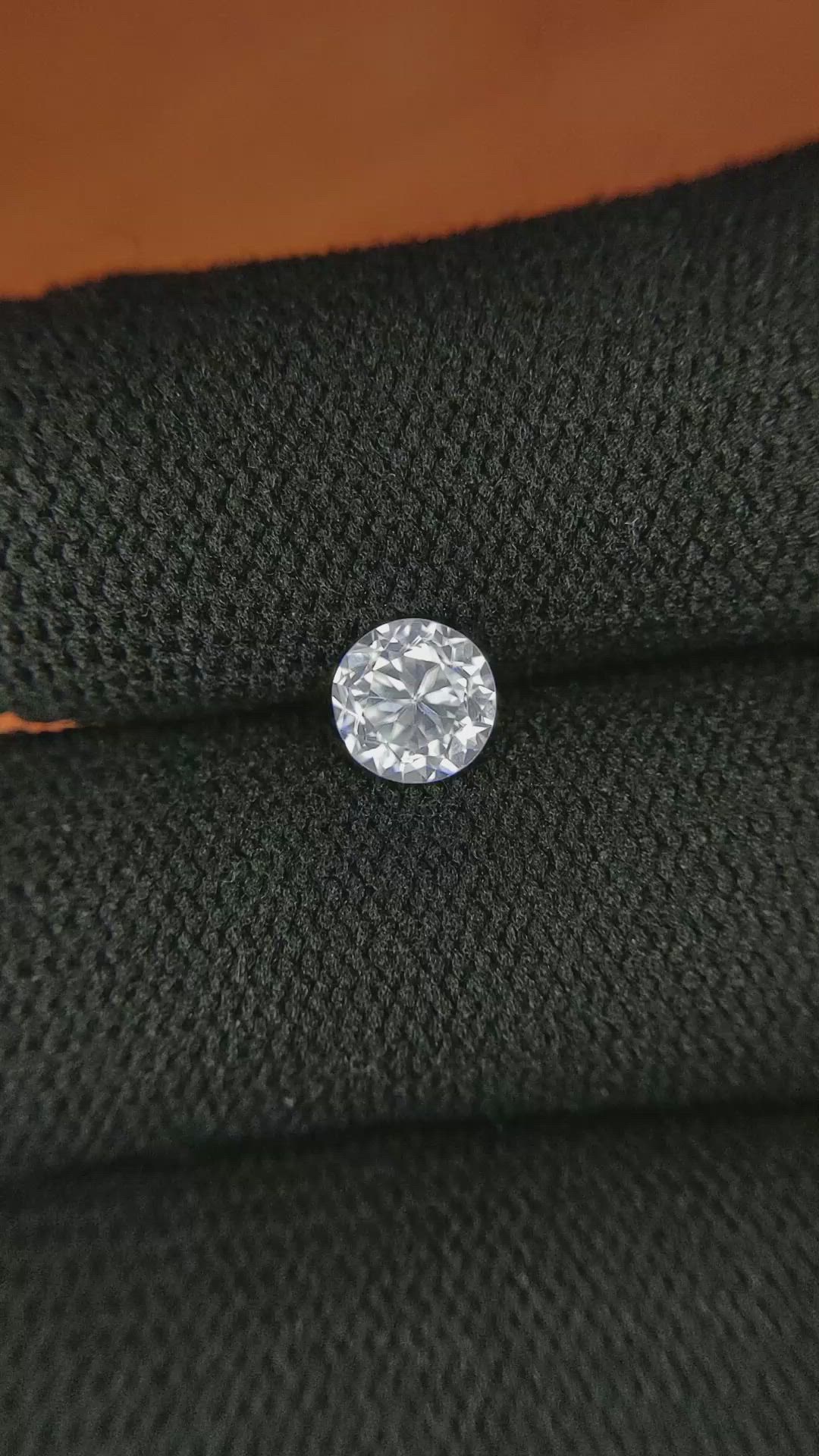 1.27 Ct. White Zircon from Ceylon (Sri Lanka) Size Video