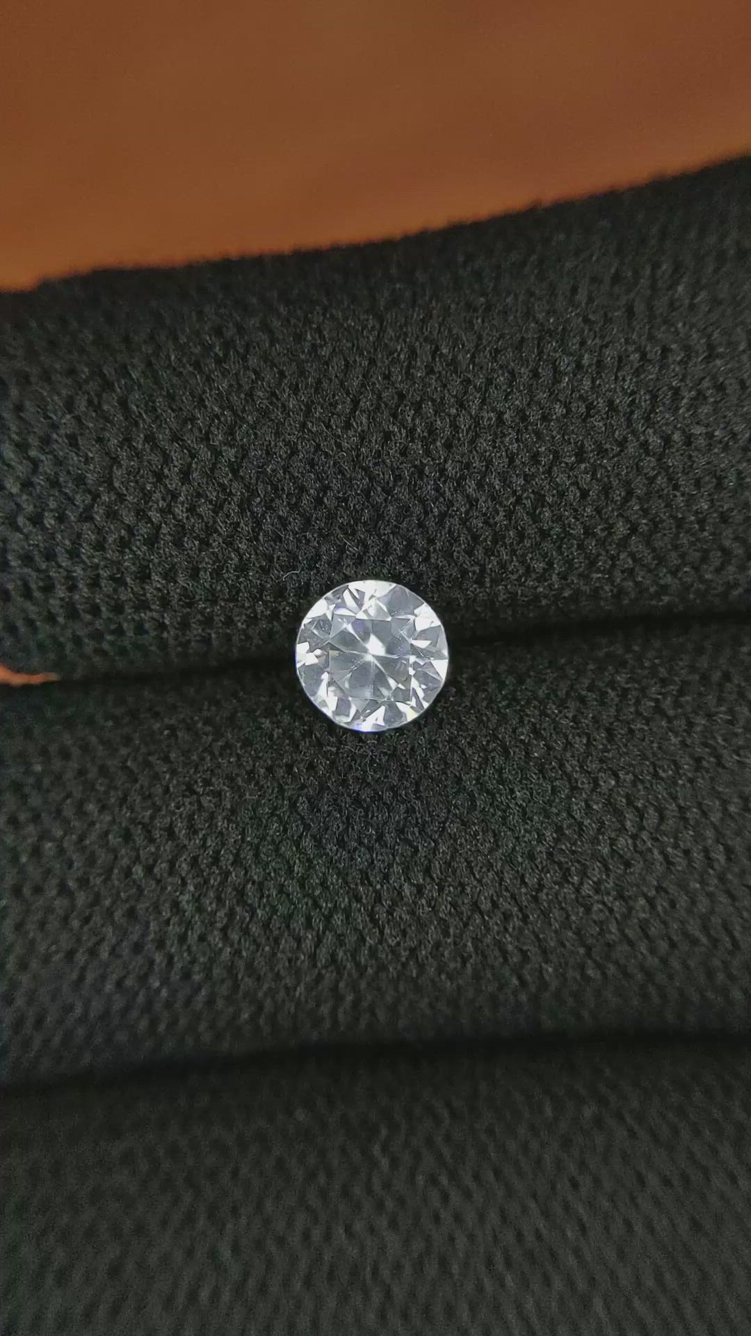1.12 Ct. White Zircon from Ceylon (Sri Lanka) Size Video