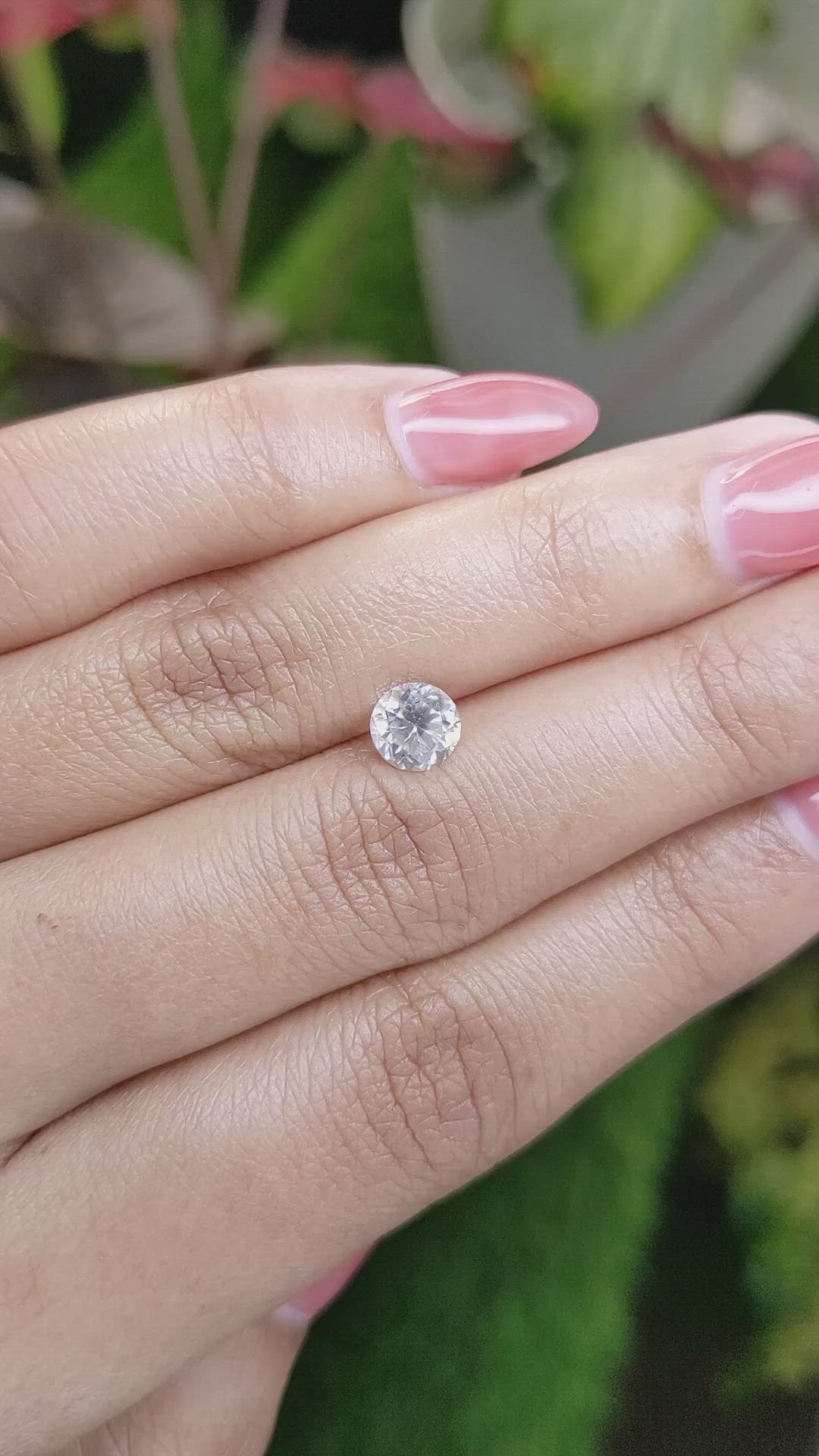 1.41 Ct. White Zircon from Ceylon (Sri Lanka) Size Video