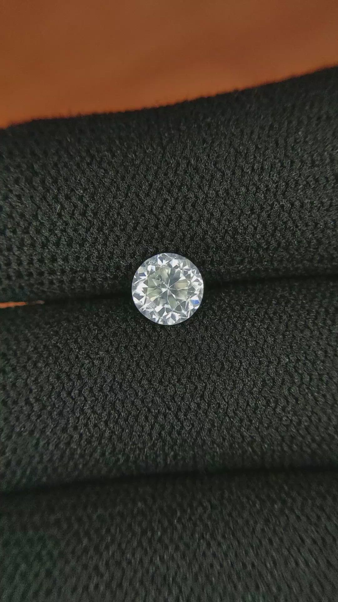 1.41 Ct. White Zircon from Ceylon (Sri Lanka) Size Video