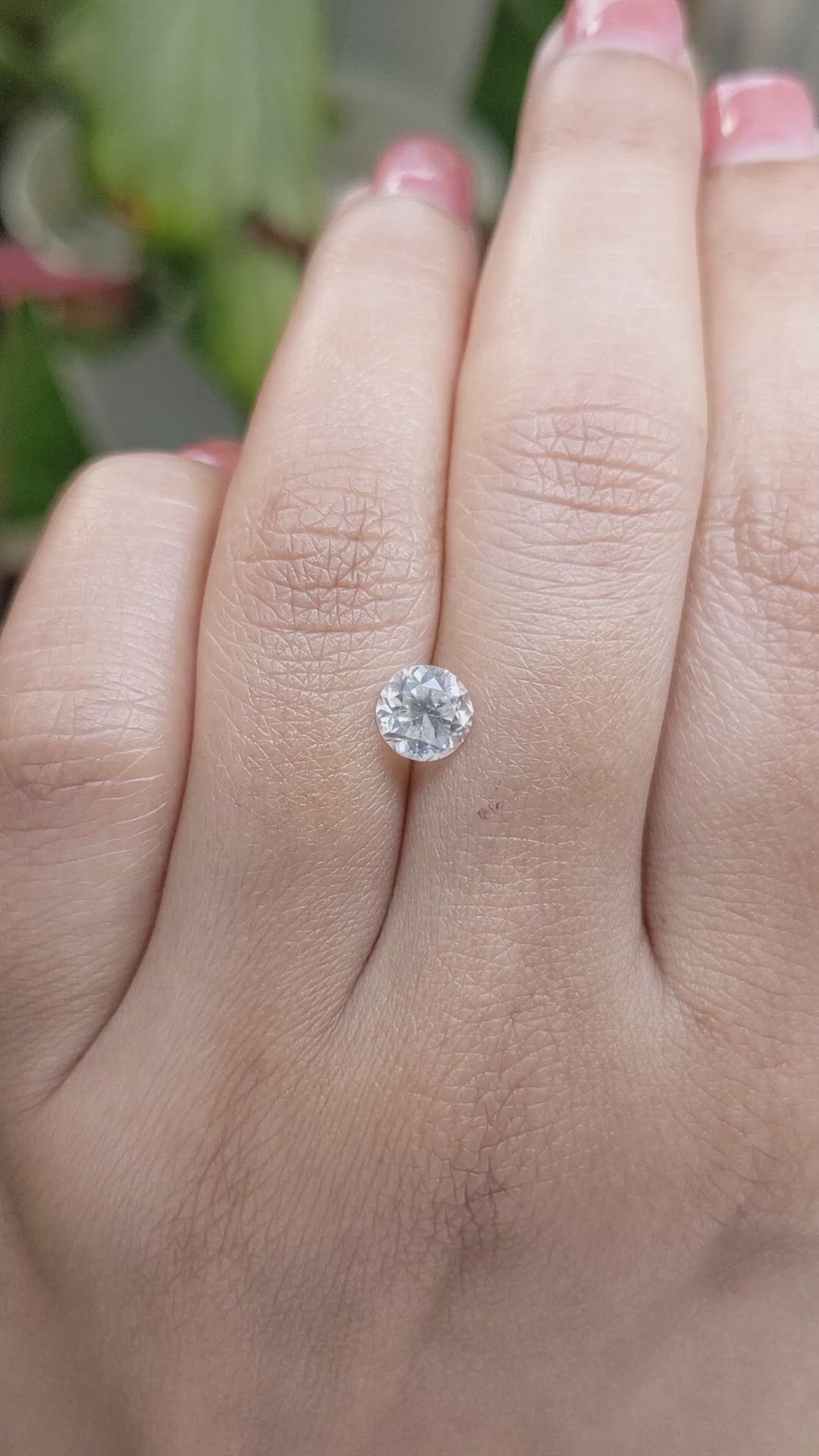 1.41 Ct. White Zircon from Ceylon (Sri Lanka) Size Video