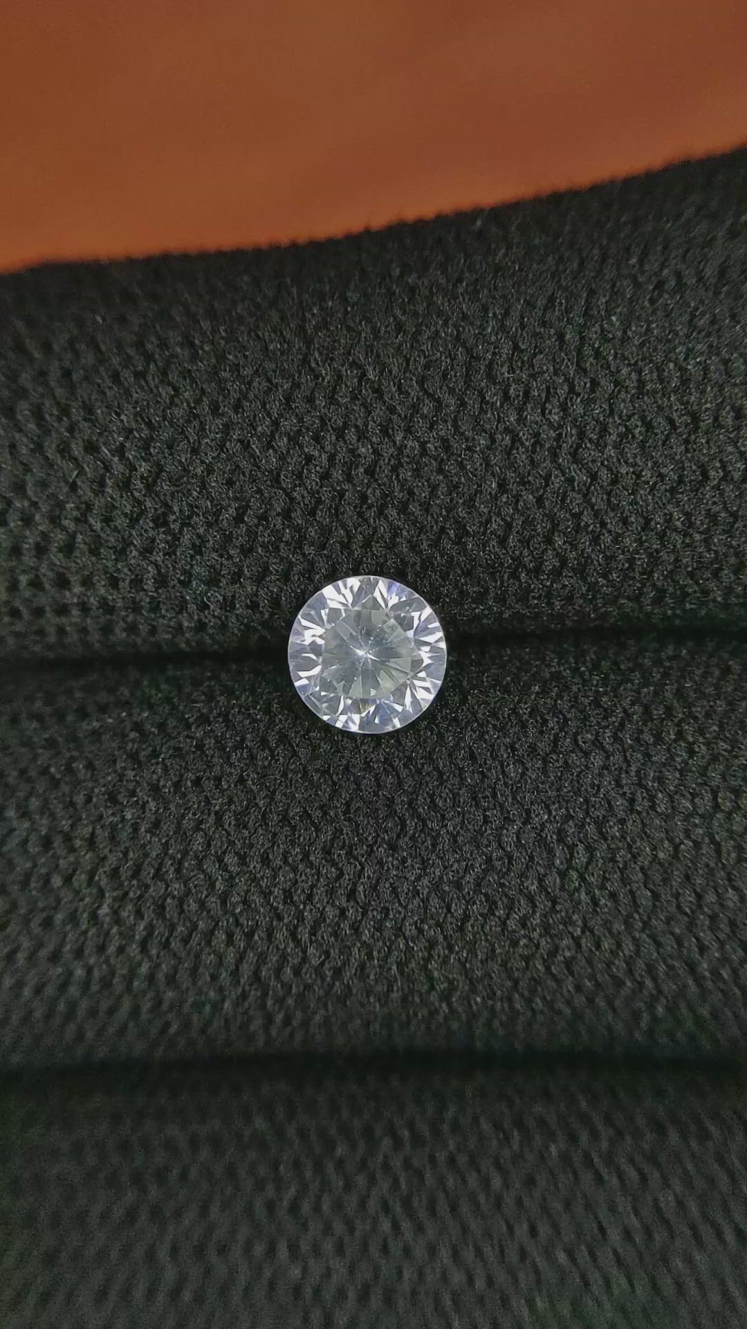 1.20 Ct. White Zircon from Ceylon (Sri Lanka) Size Video