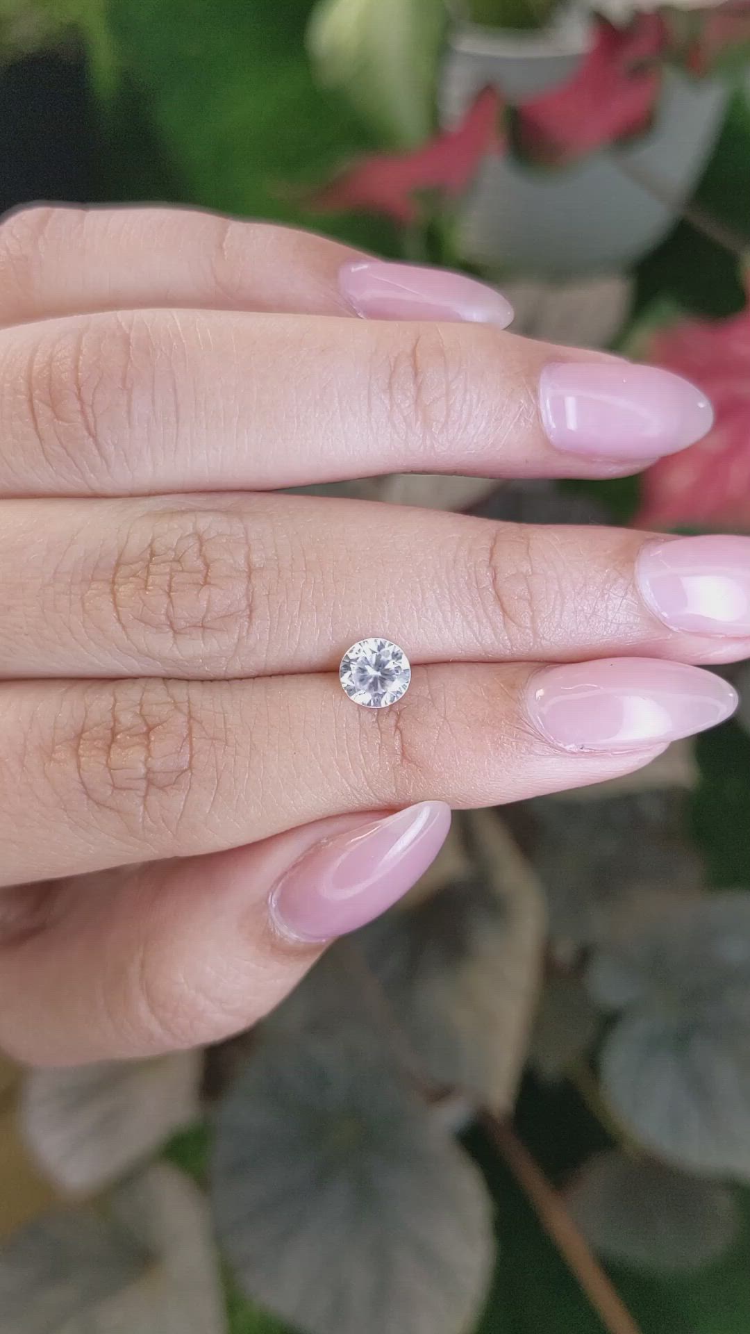 1.08 Ct. White Zircon from Ceylon (Sri Lanka) Size Video