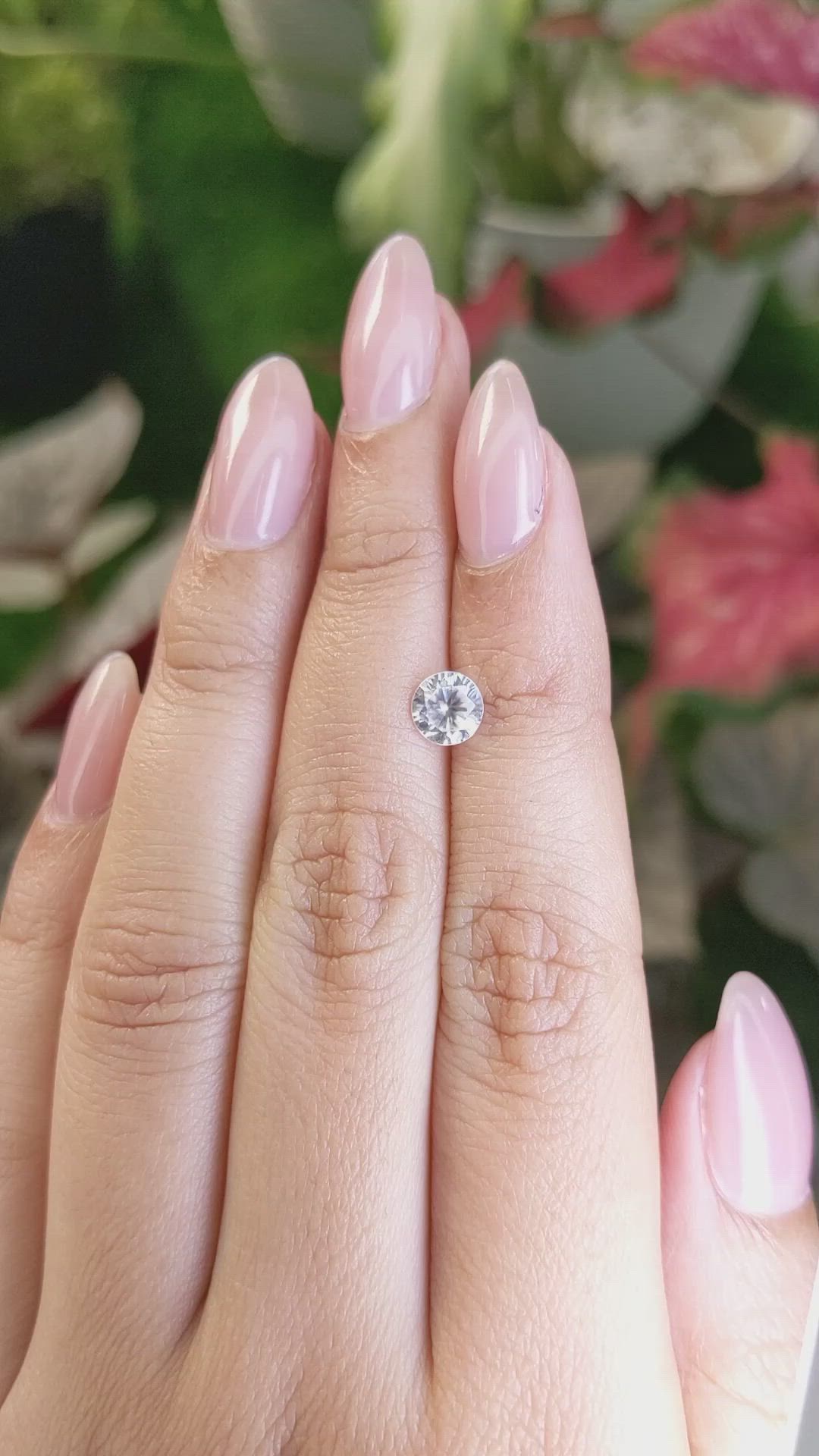 1.08 Ct. White Zircon from Ceylon (Sri Lanka) Size Video