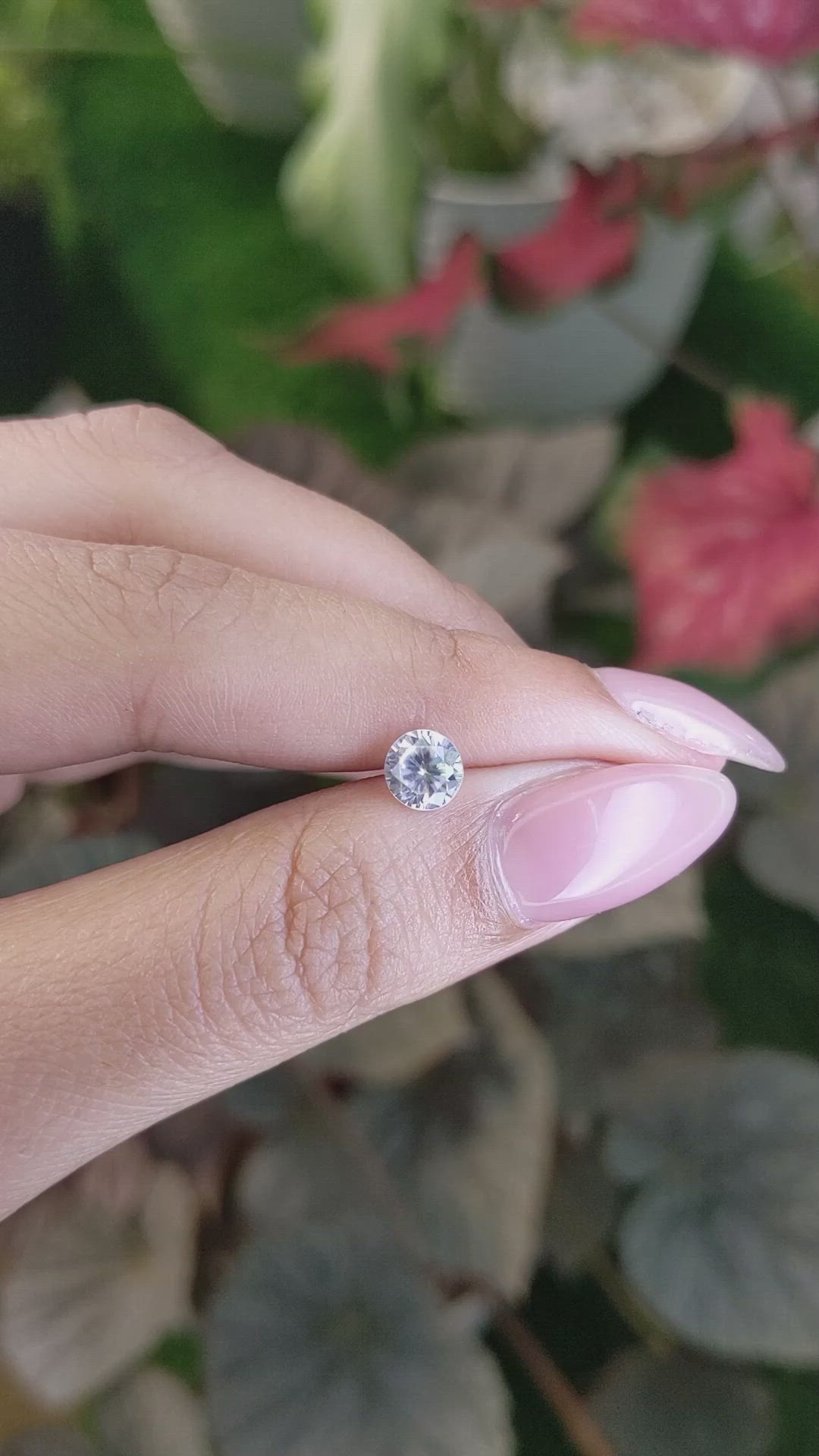 1.08 Ct. White Zircon from Ceylon (Sri Lanka) Size Video