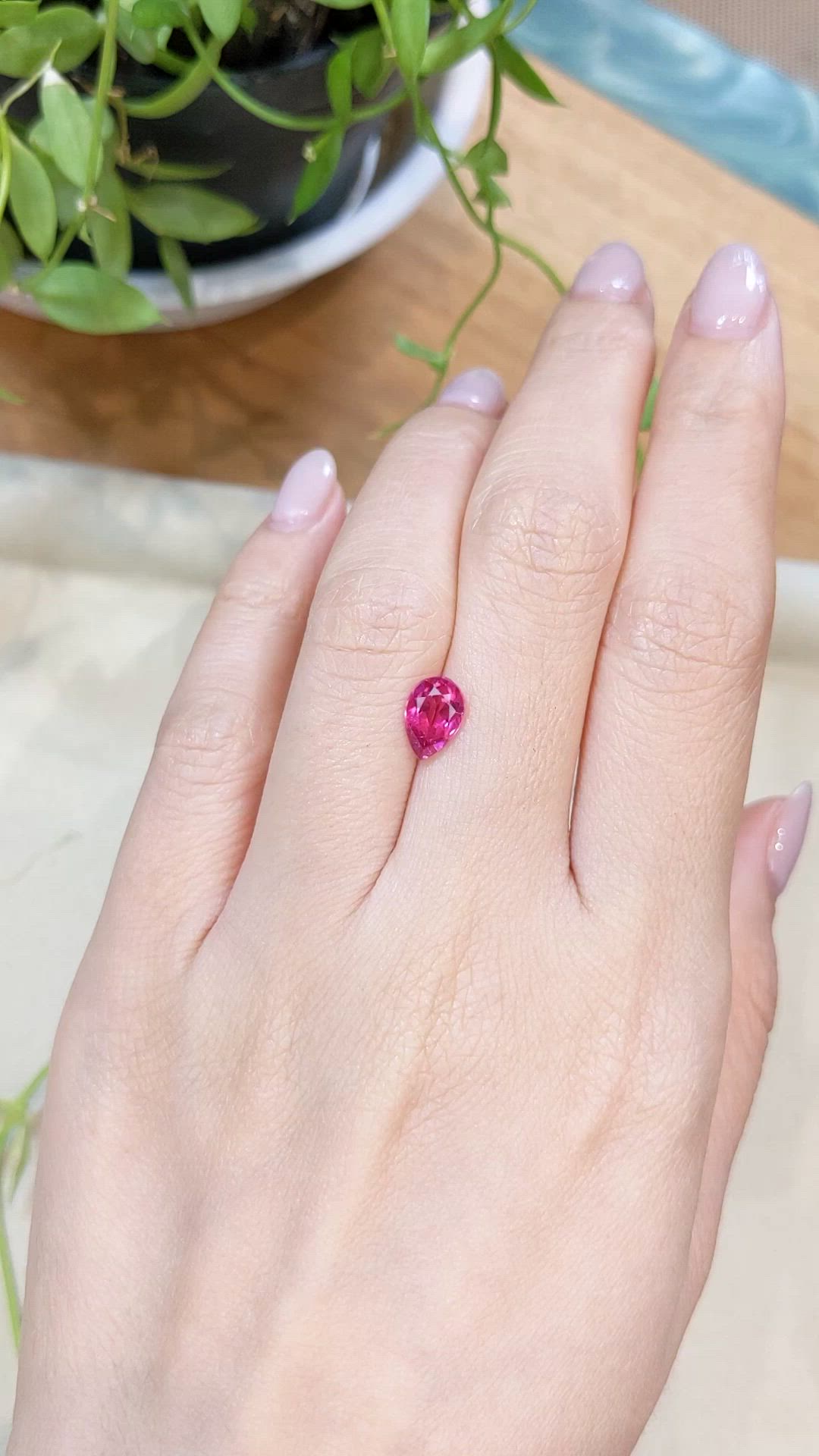 1.22 Ct. Pink Tourmaline from Mozambique Size Video