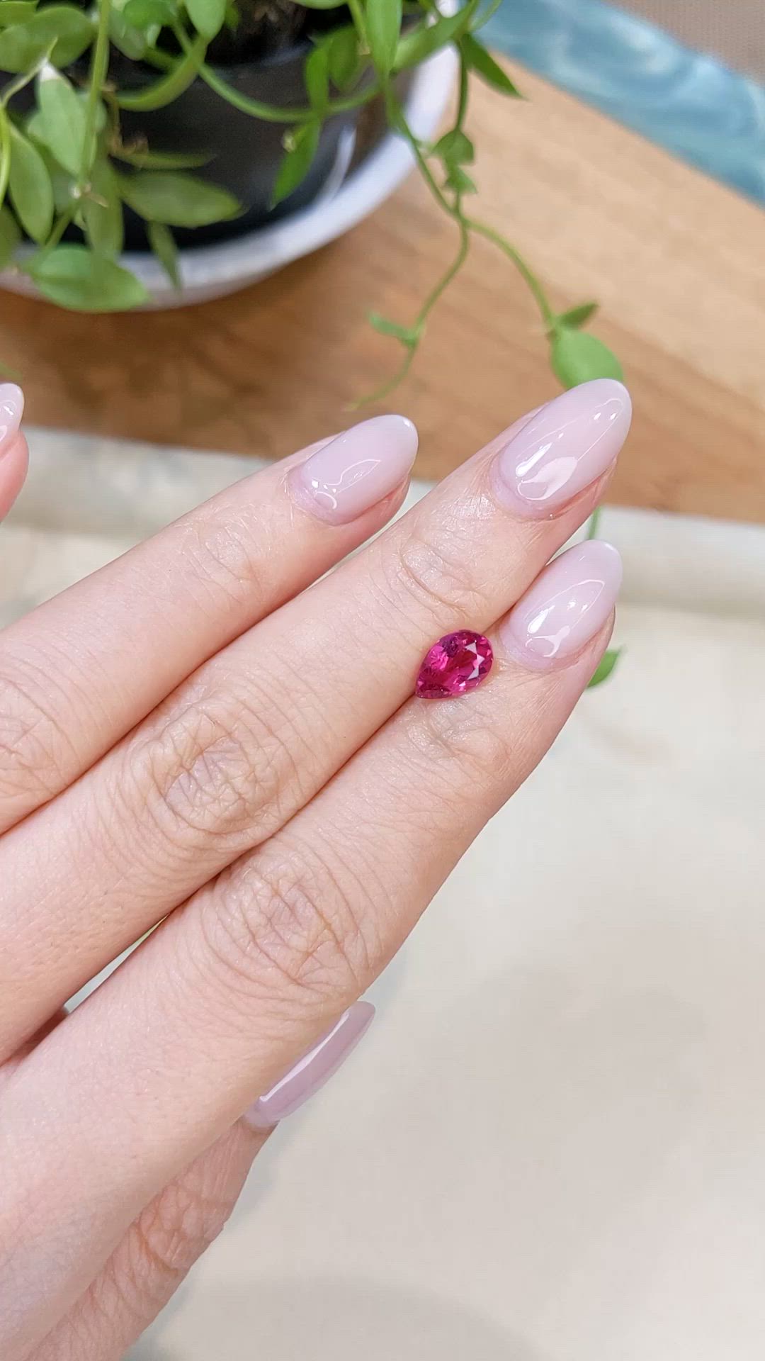 1.22 Ct. Pink Tourmaline from Mozambique Size Video