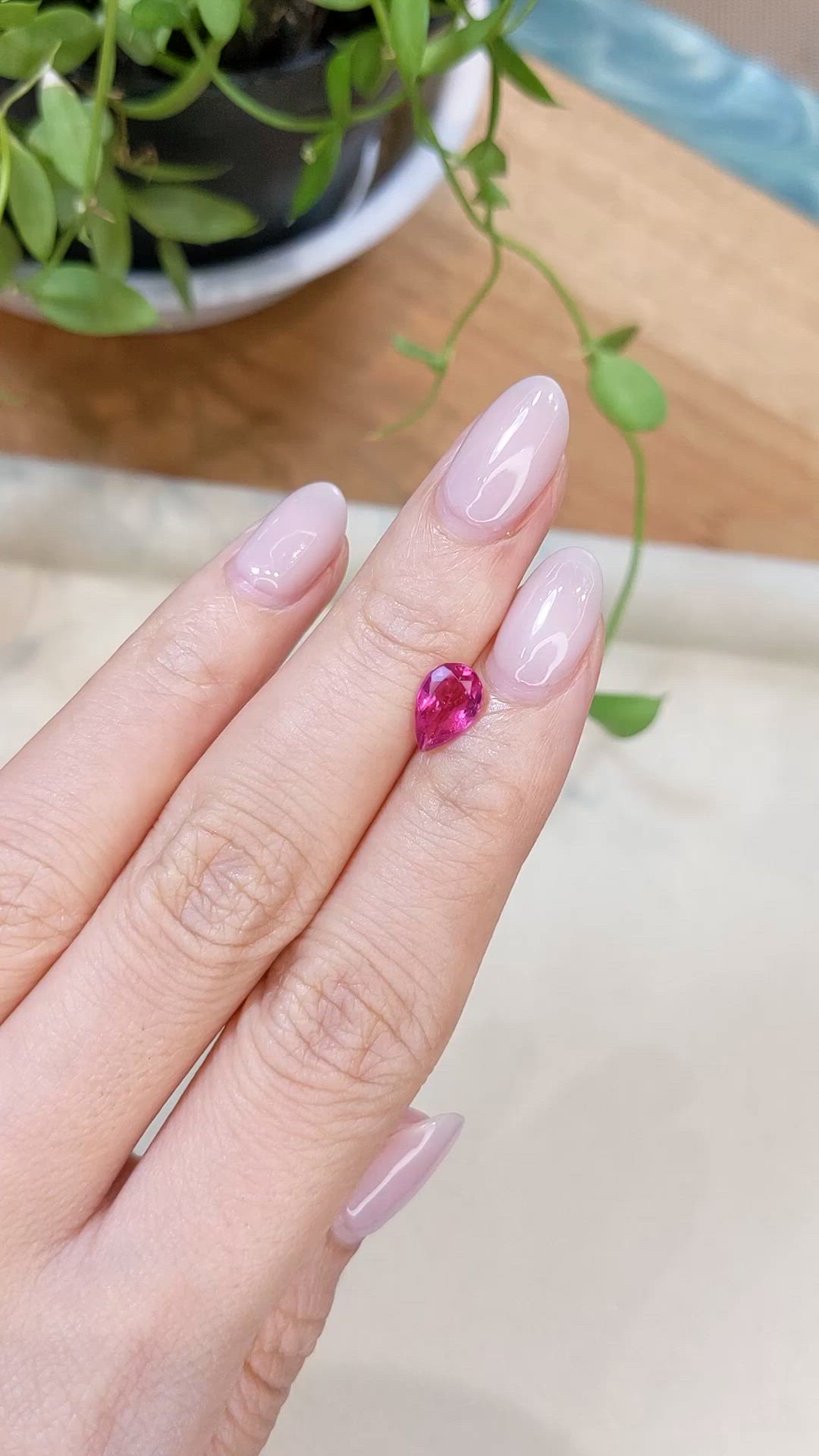 1.03 Ct. Pink Tourmaline from Mozambique Size Video