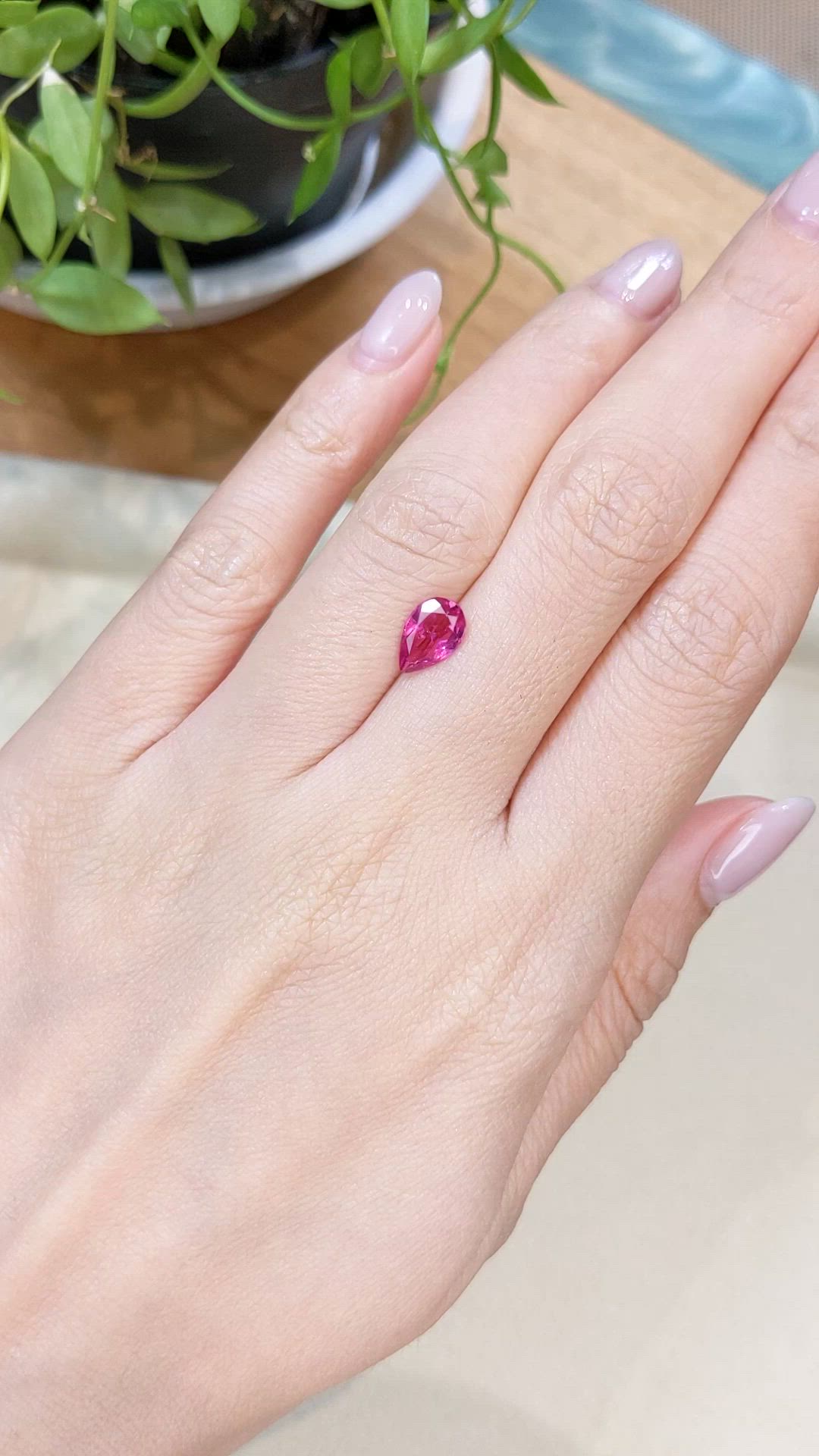 1.03 Ct. Pink Tourmaline from Mozambique Size Video