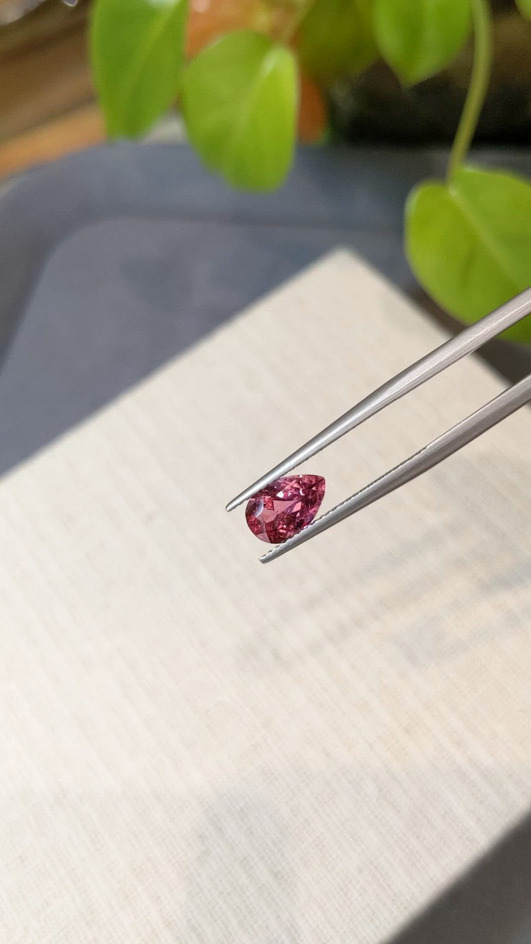 1.35 Ct. Purplish Pink Tourmaline from Mozambique Size Video