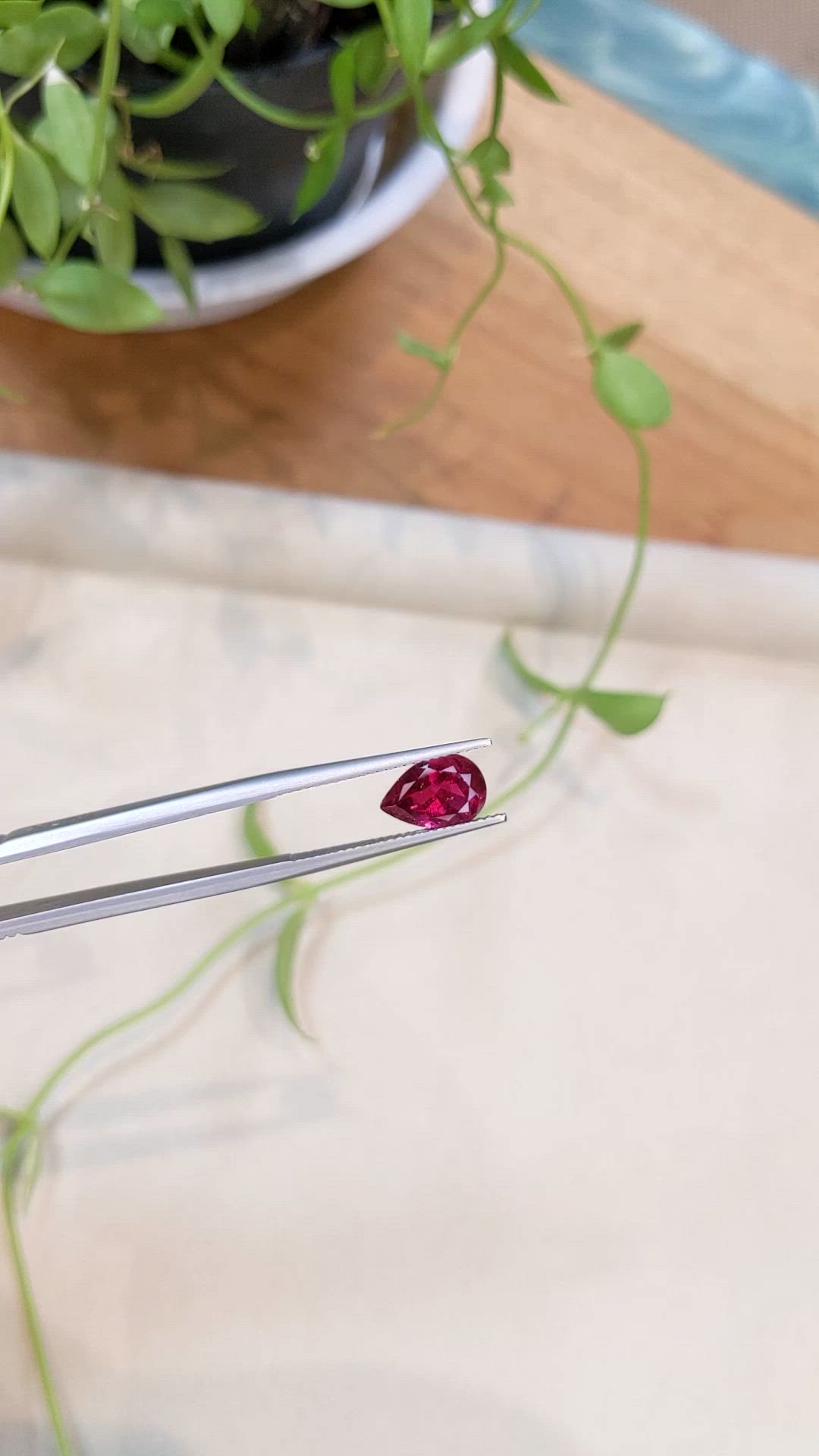 1.93 Ct. Pinkish Red Rubellite Tourmaline from Mozambique Size Video