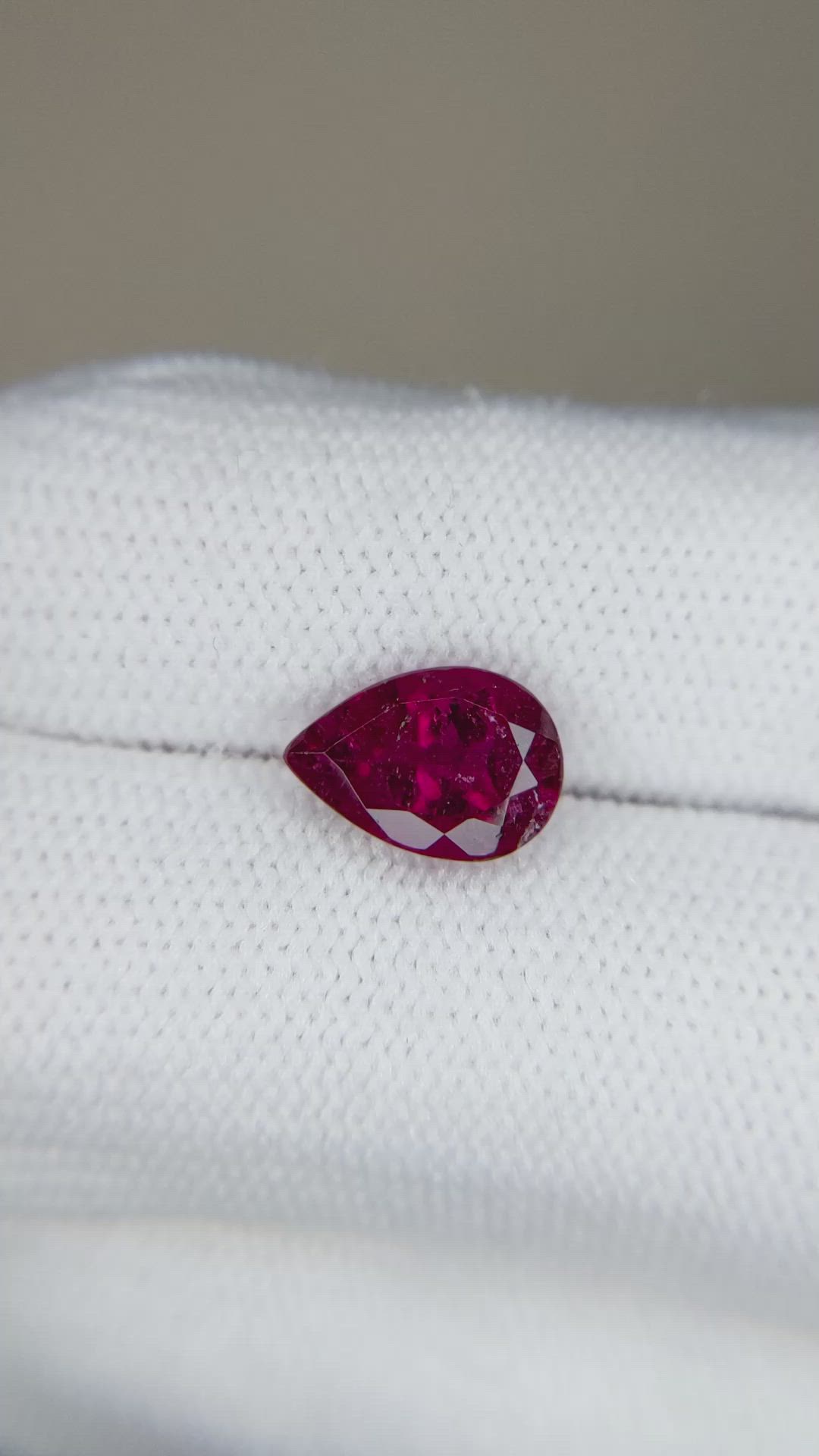 1.93 Ct. Pinkish Red Rubellite Tourmaline from Mozambique Size Video