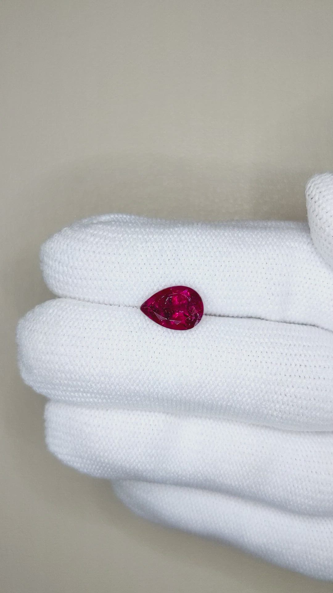 1.93 Ct. Pinkish Red Rubellite Tourmaline from Mozambique Size Video