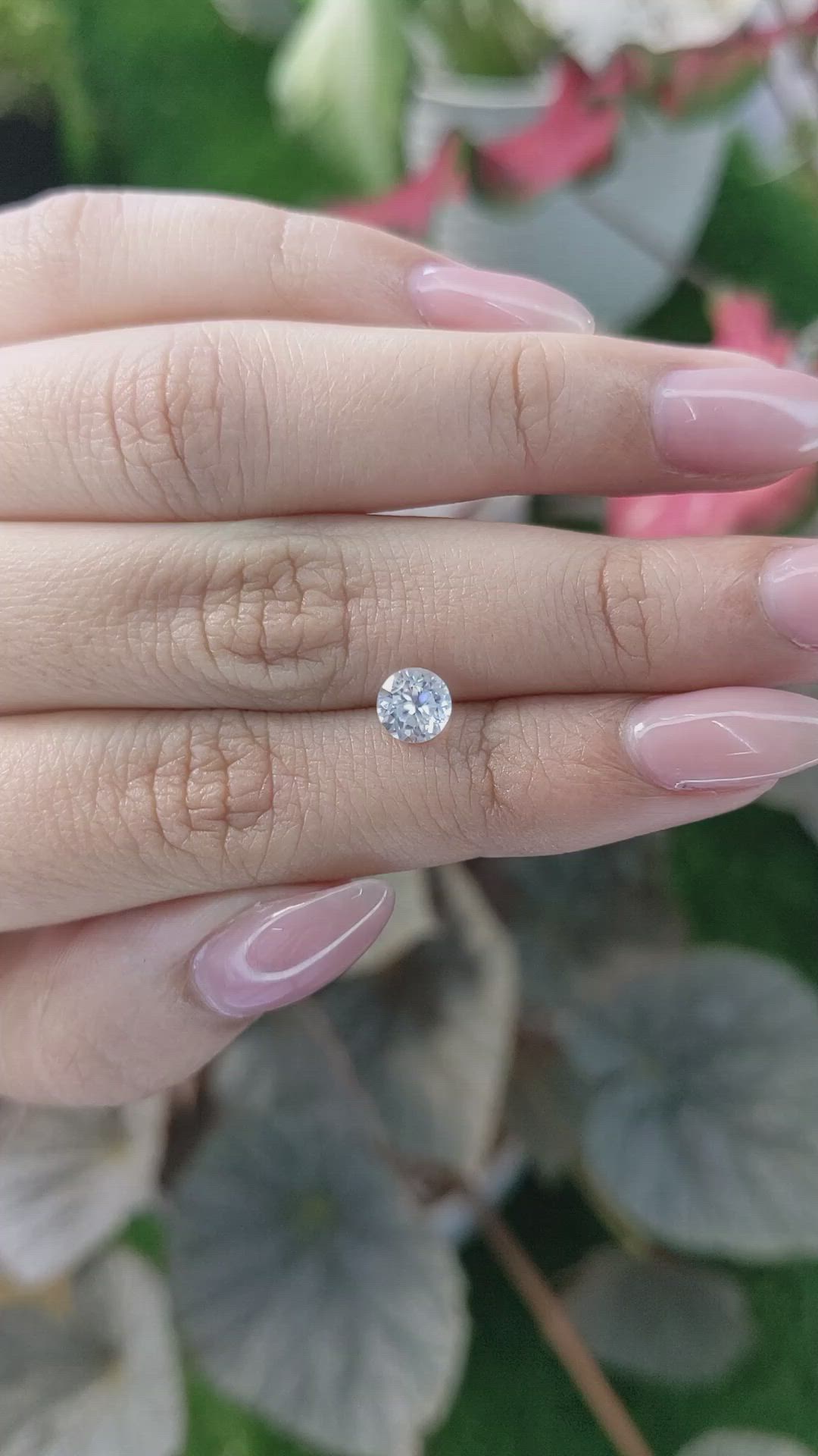 1.19 Ct. White Zircon from Ceylon (Sri Lanka) Size Video