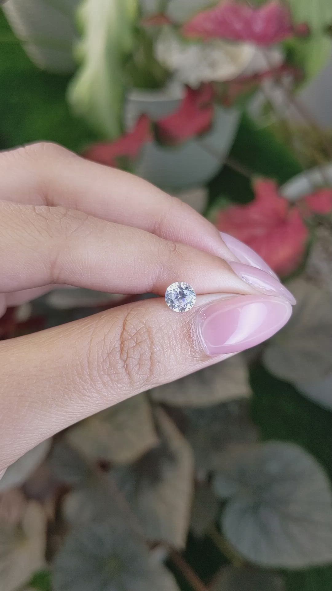 1.19 Ct. White Zircon from Ceylon (Sri Lanka) Size Video