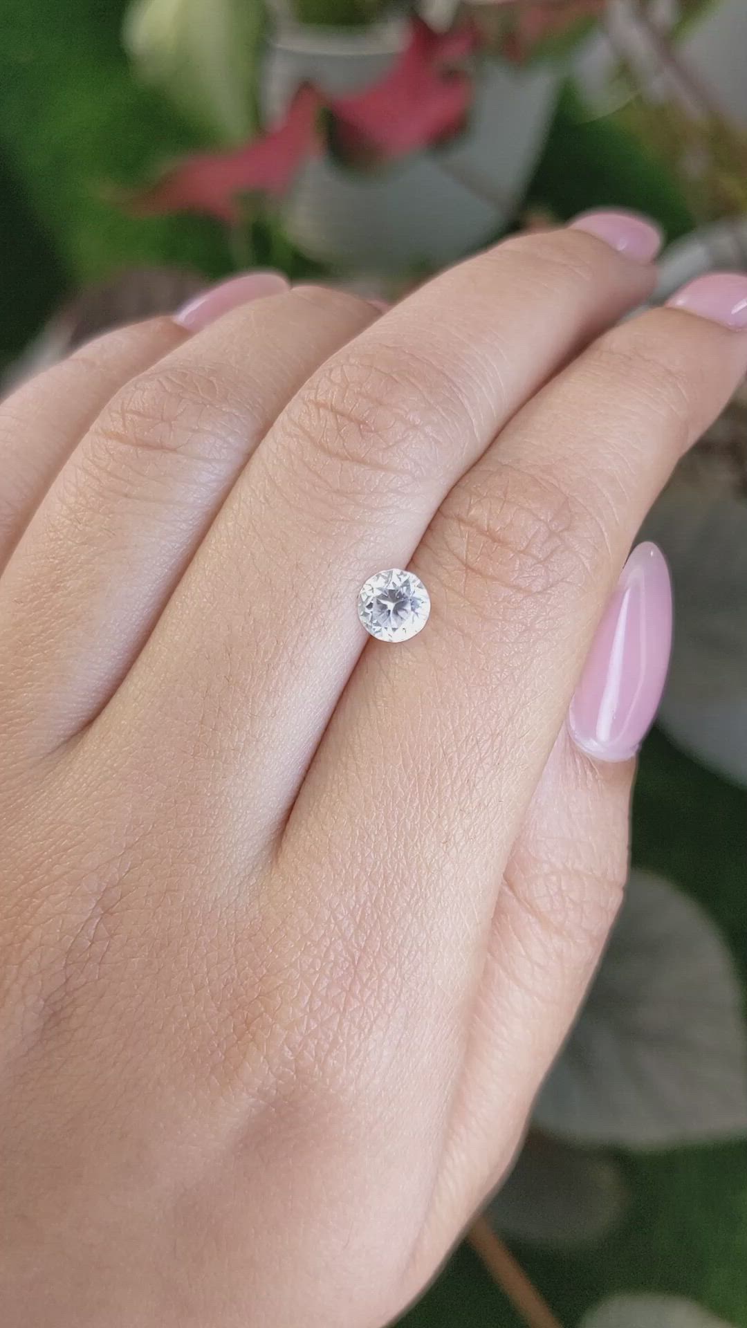 1.18 Ct. White Zircon from Ceylon (Sri Lanka) Size Video