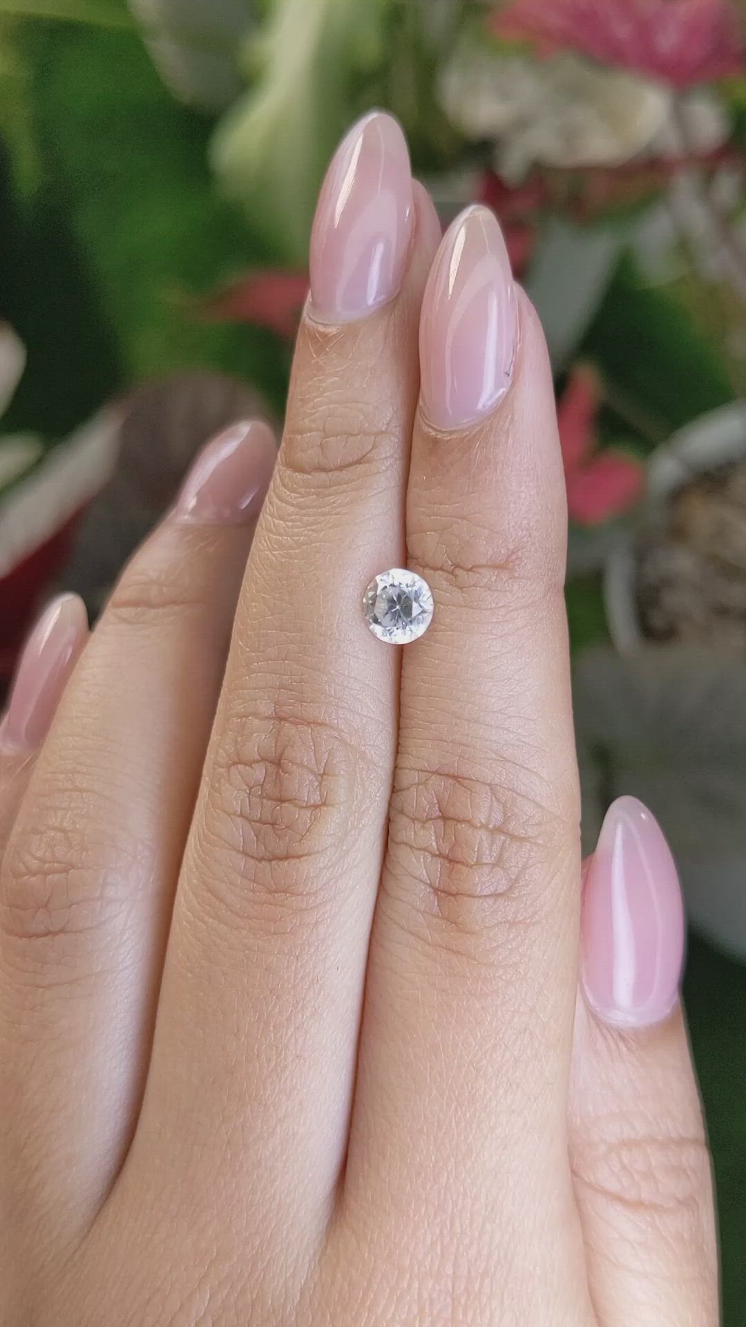 1.18 Ct. White Zircon from Ceylon (Sri Lanka) Size Video