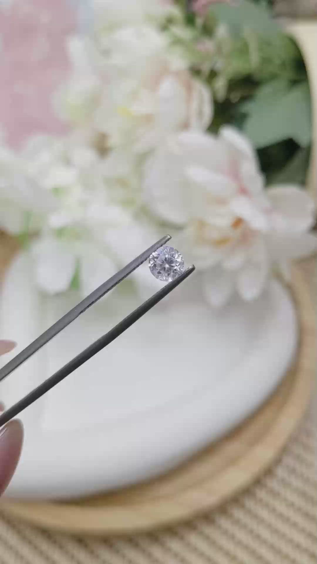 1.18 Ct. White Zircon from Ceylon (Sri Lanka) Size Video