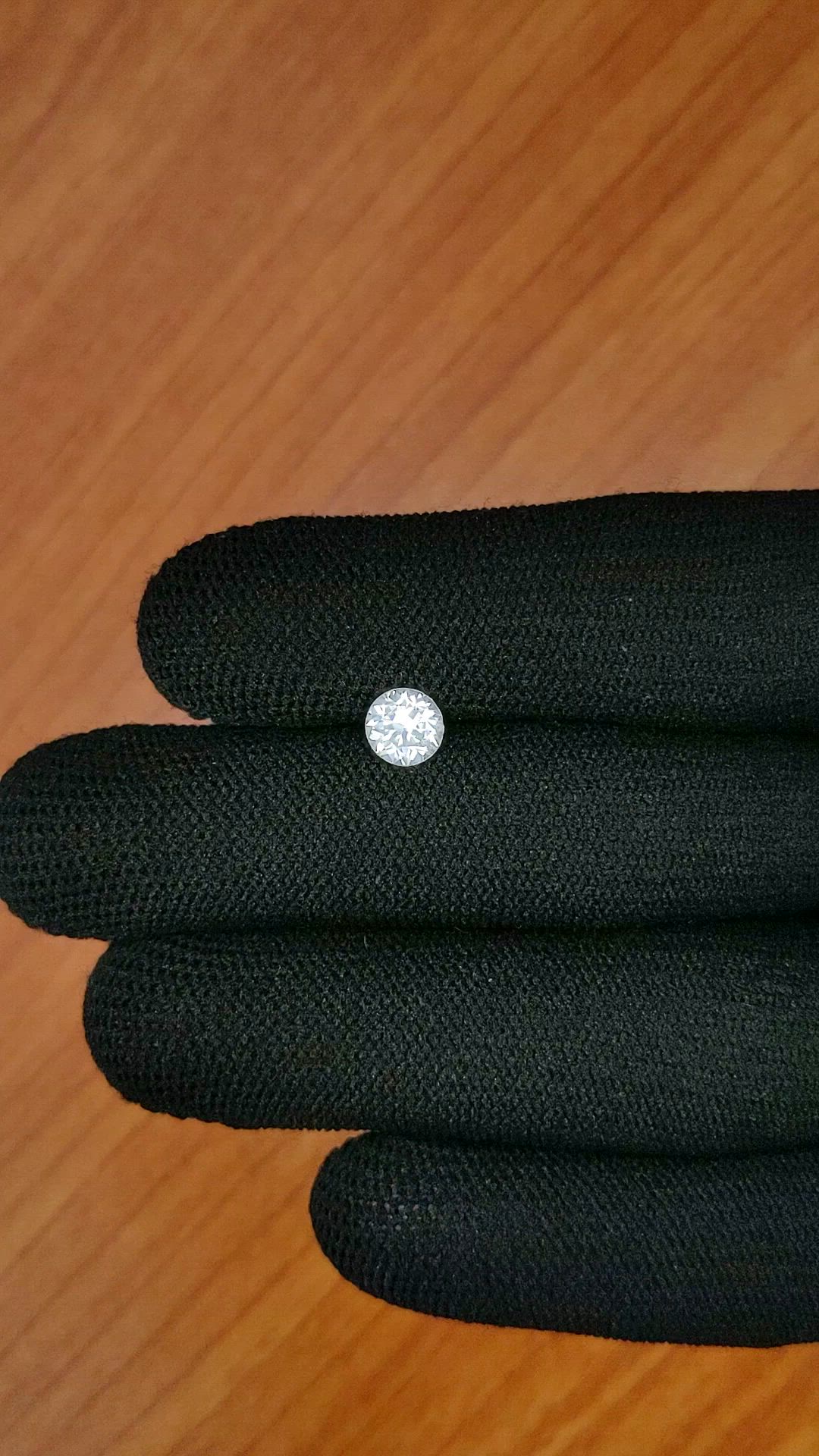 1.18 Ct. White Zircon from Ceylon (Sri Lanka) Size Video