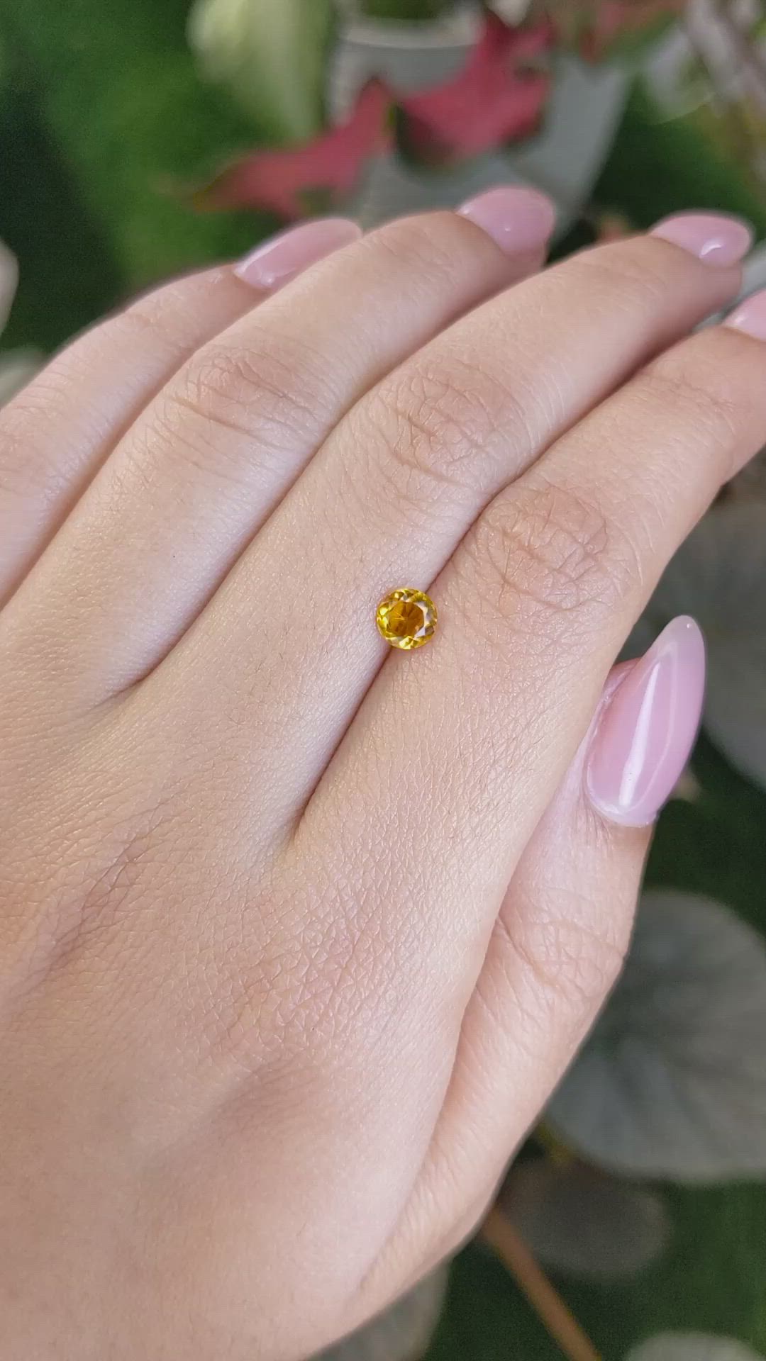 0.38 Ct. Yellowish Orange Madeira Citrine from Brazil Size Video