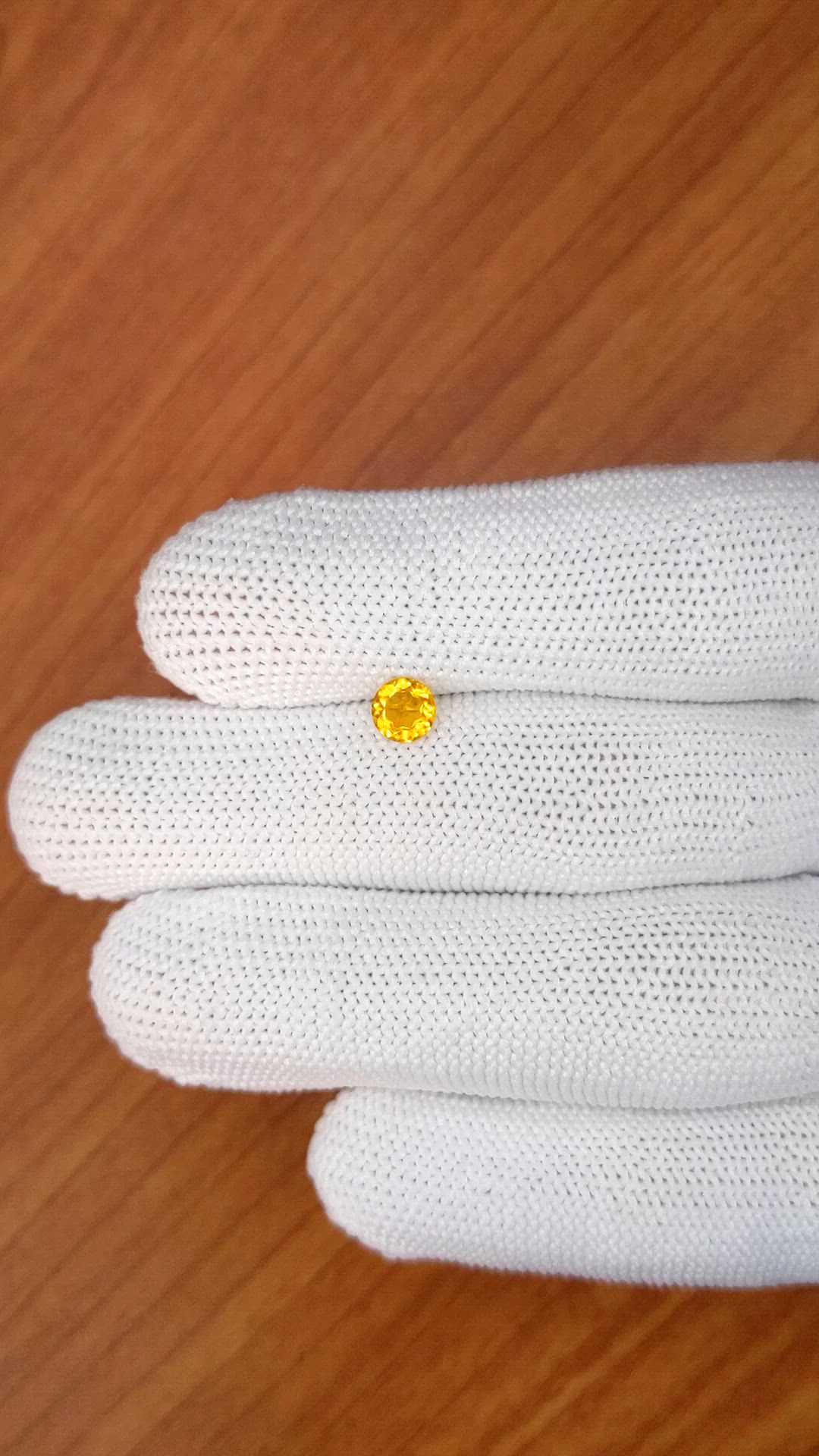 0.38 Ct. Yellowish Orange Madeira Citrine from Brazil Size Video