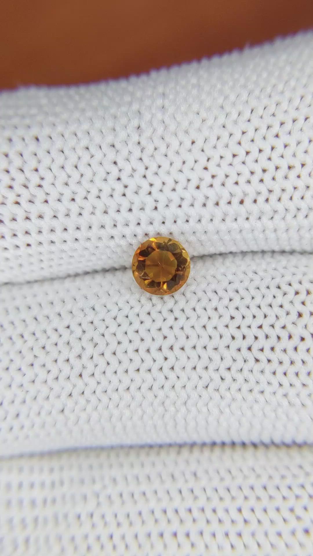 0.50 Ct. Brownish Orange Madeira Citrine from Brazil Size Video