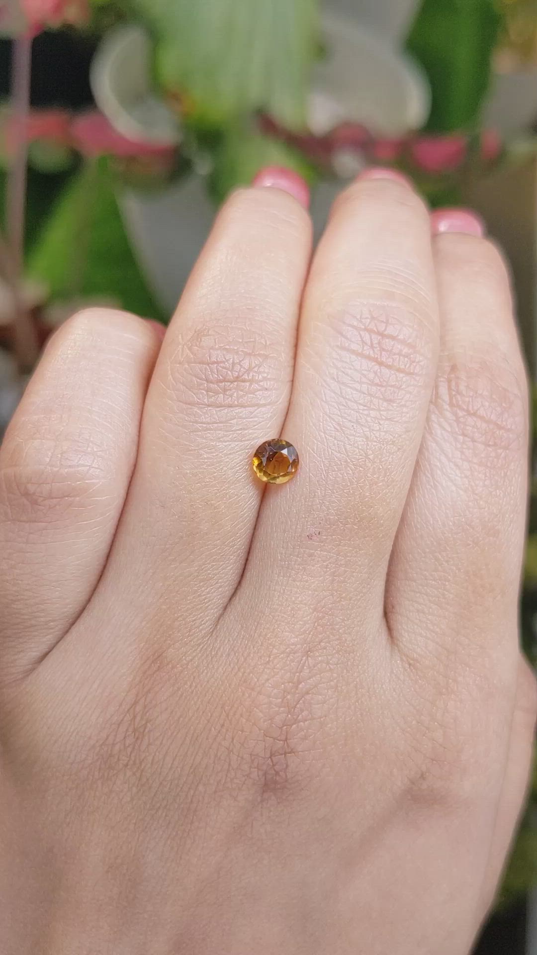0.50 Ct. Brownish Orange Madeira Citrine from Brazil Size Video