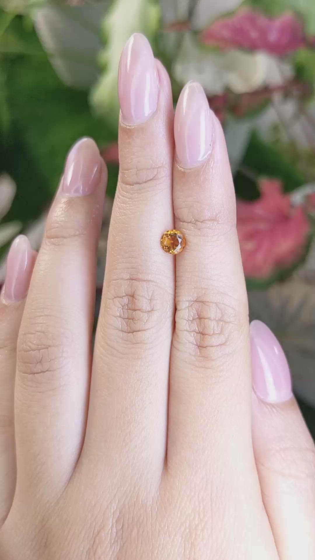 0.47 Ct. Orange Madeira Citrine from Brazil Size Video