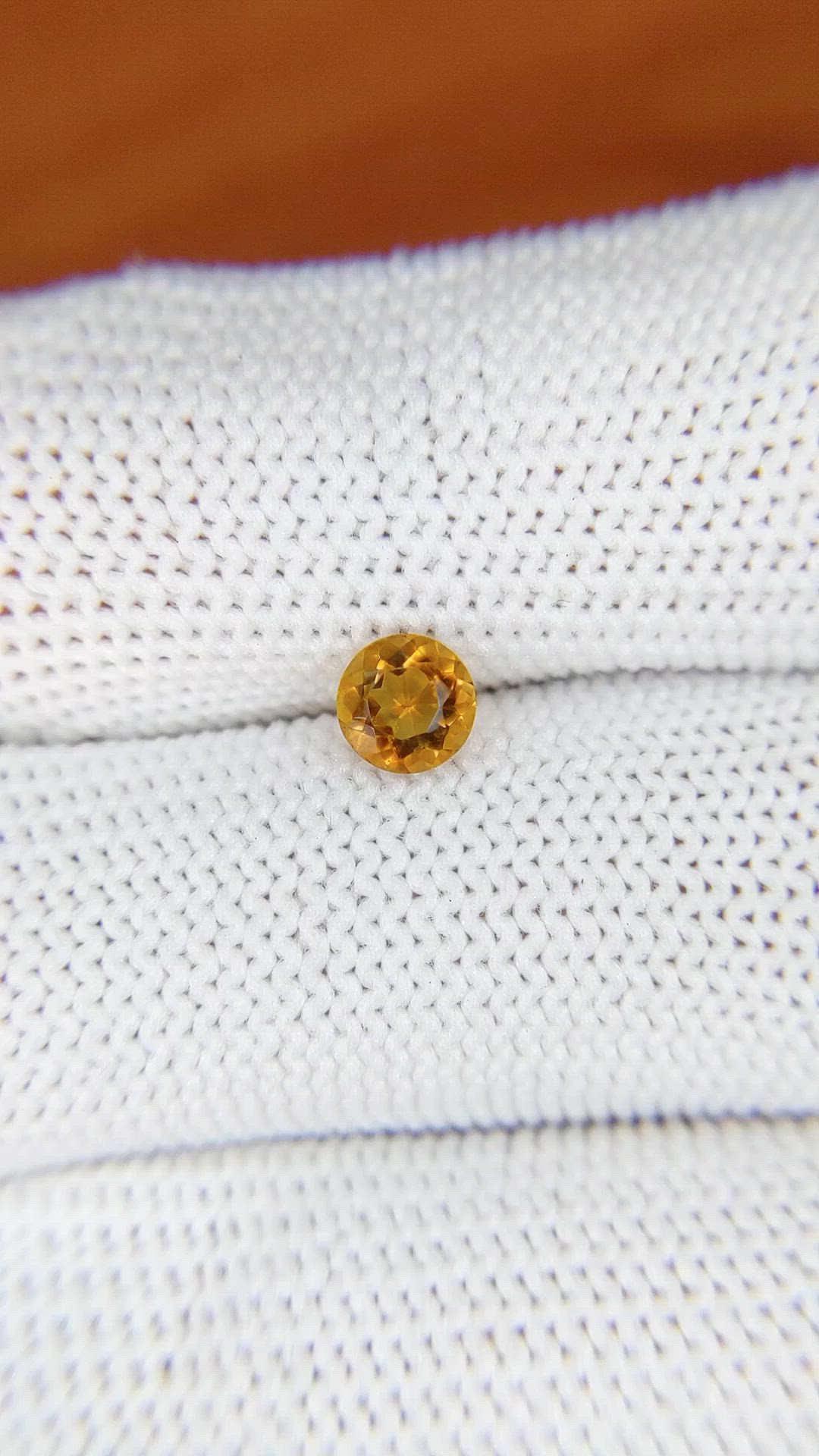 0.47 Ct. Orange Madeira Citrine from Brazil Size Video