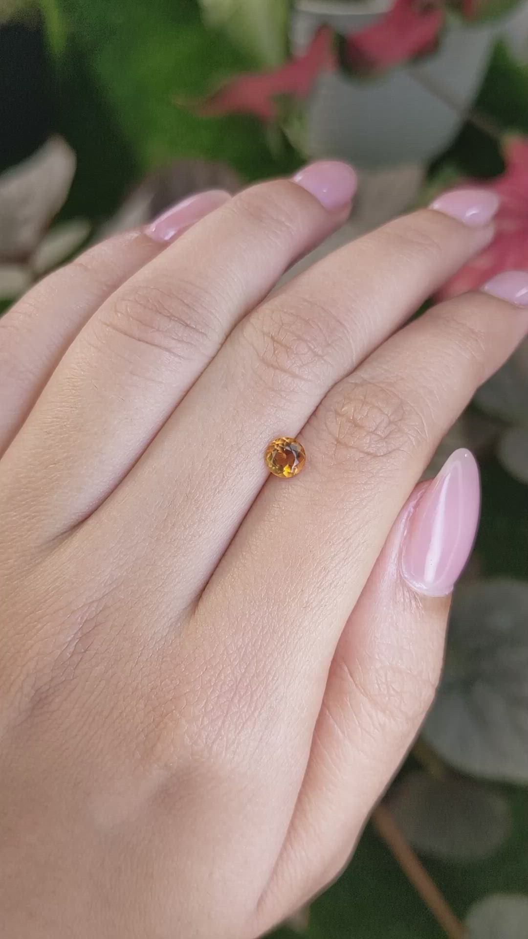 0.47 Ct. Orange Madeira Citrine from Brazil Size Video