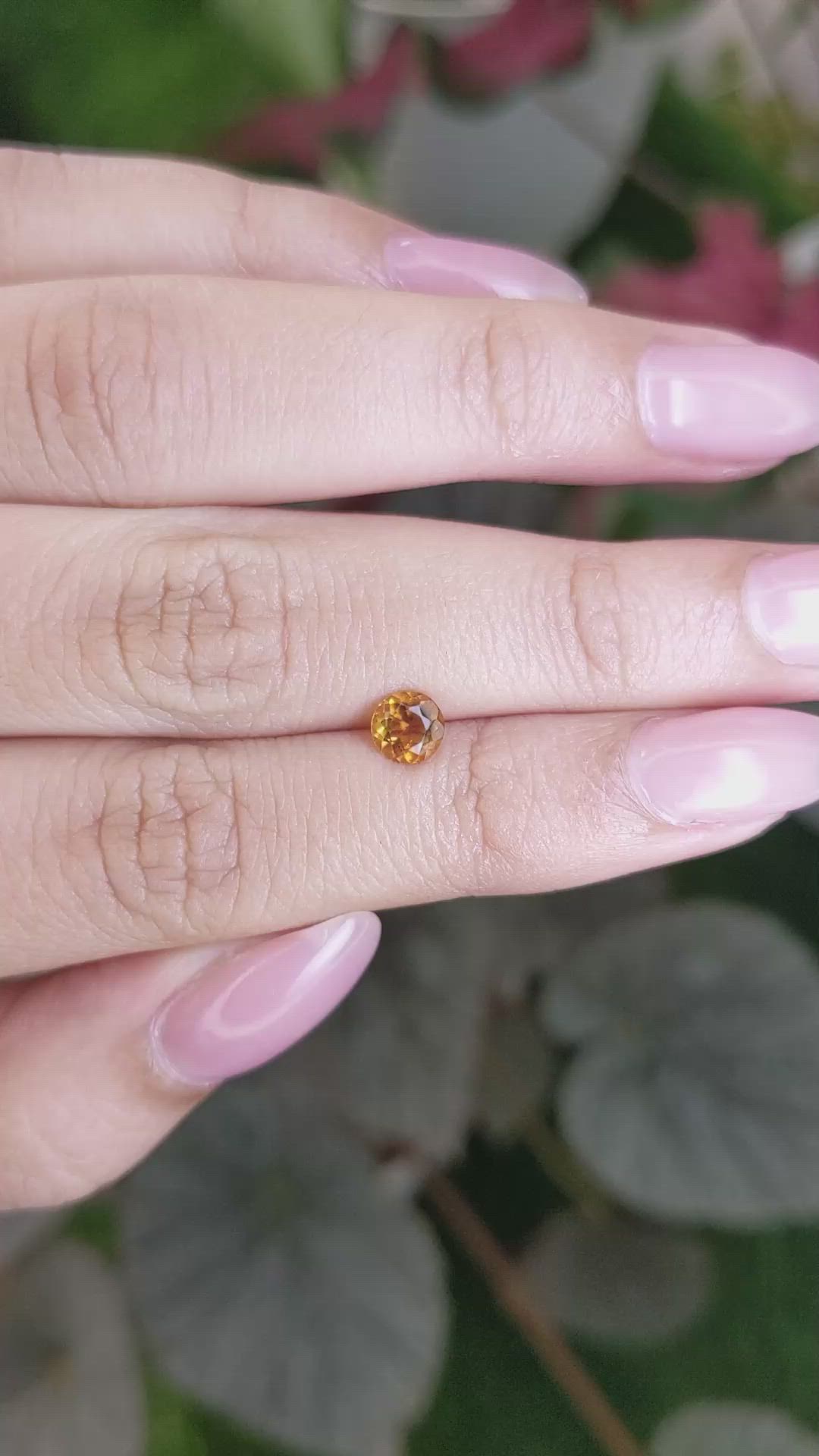 0.47 Ct. Orange Madeira Citrine from Brazil Size Video