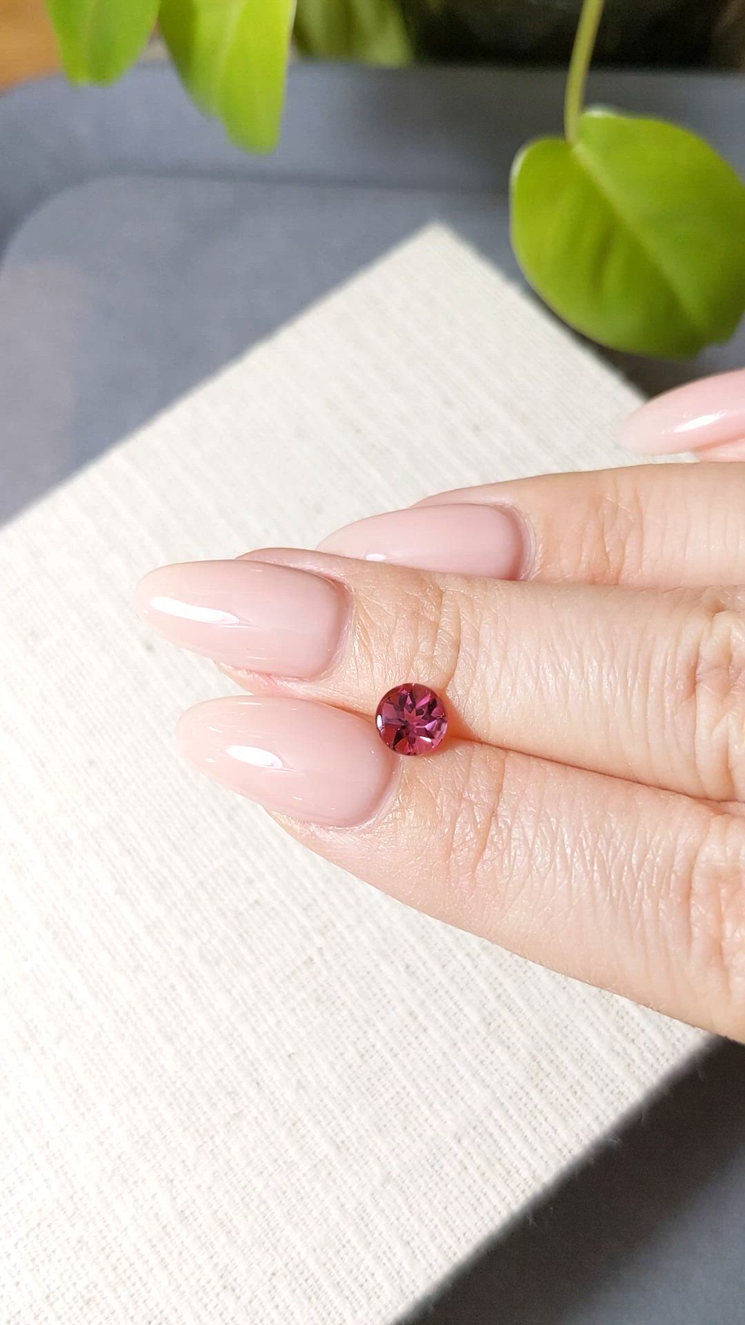 0.86 Ct. Pink Cabochon Tourmaline from Mozambique Size Video