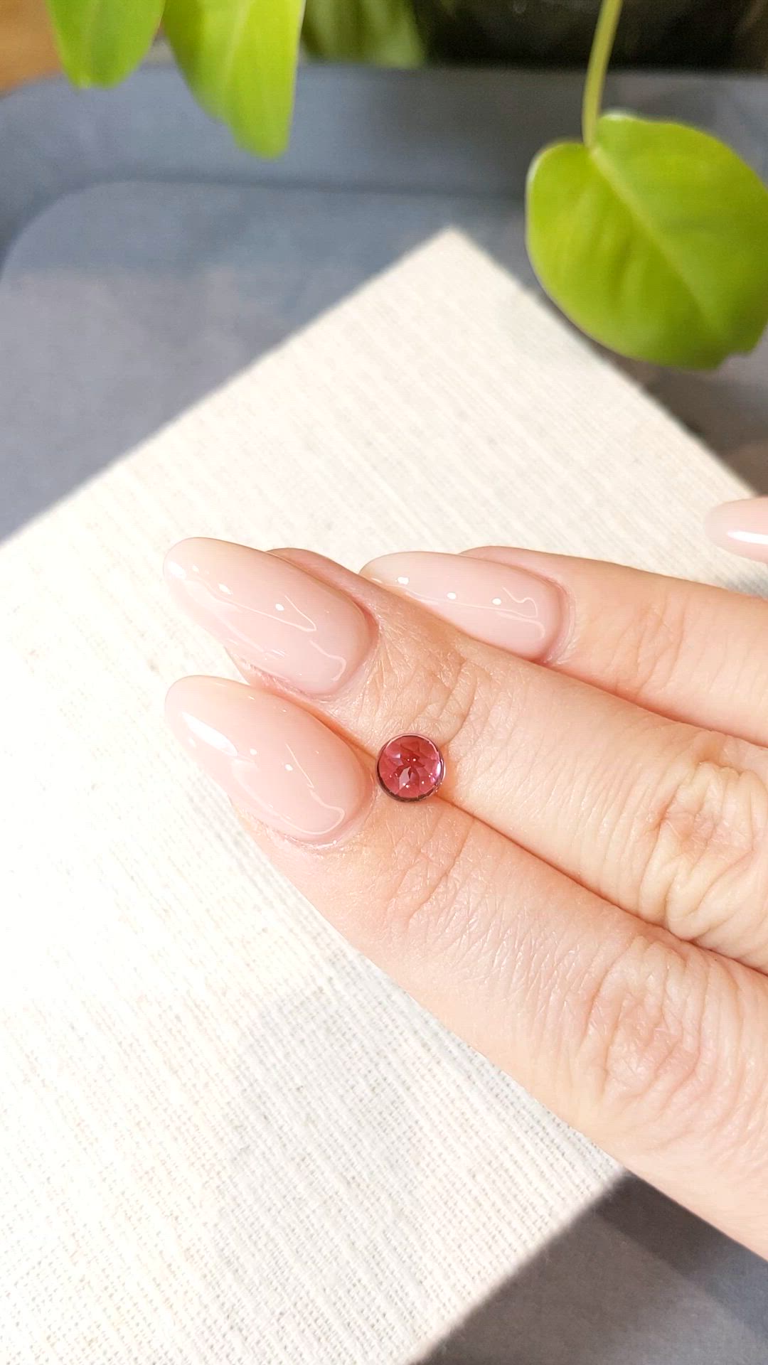 0.86 Ct. Pink Cabochon Tourmaline from Mozambique Size Video