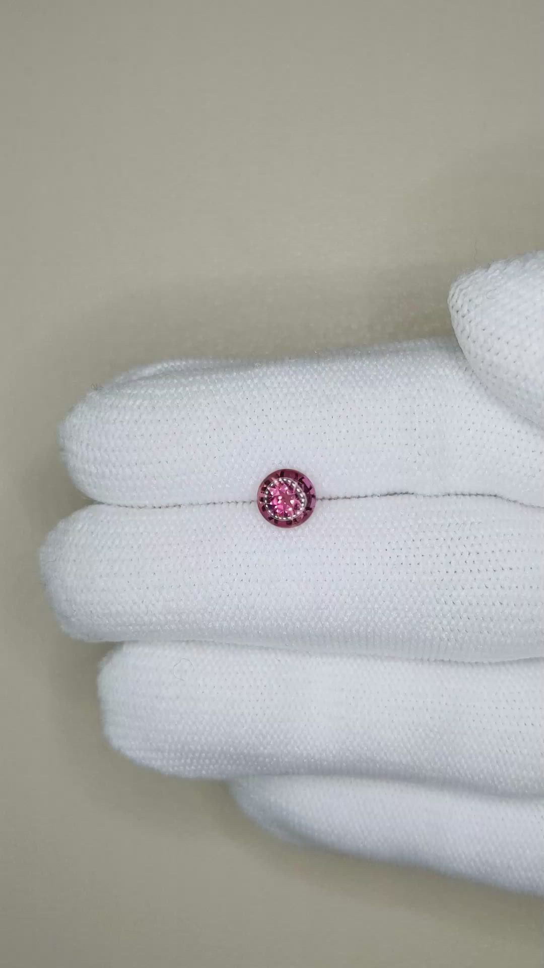 0.76 Ct. Pink Cabochon Tourmaline from Mozambique Size Video