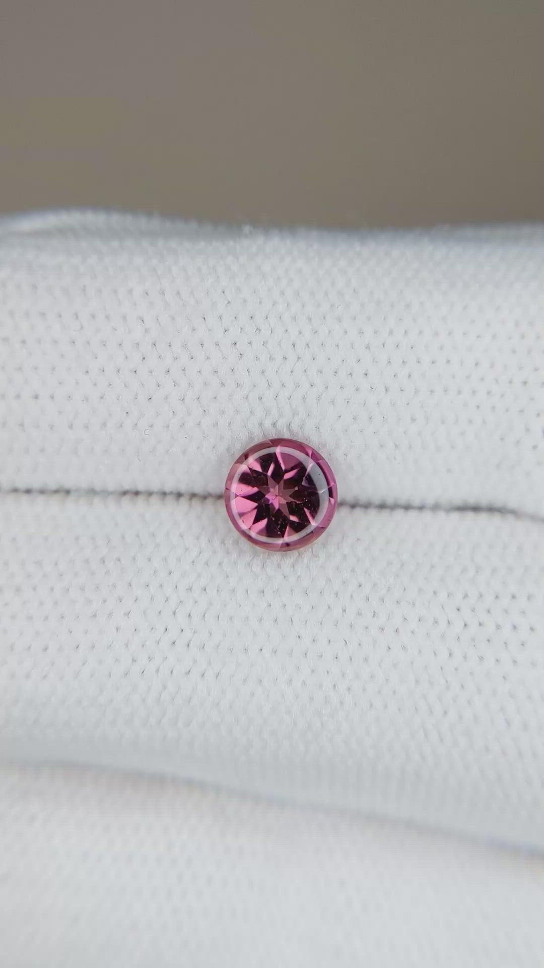 0.76 Ct. Pink Cabochon Tourmaline from Mozambique Size Video