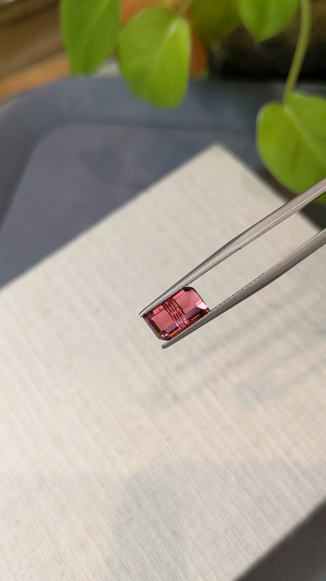 2.04 Ct. Redddish Pink Rubellite Tourmaline from Mozambique Size Video