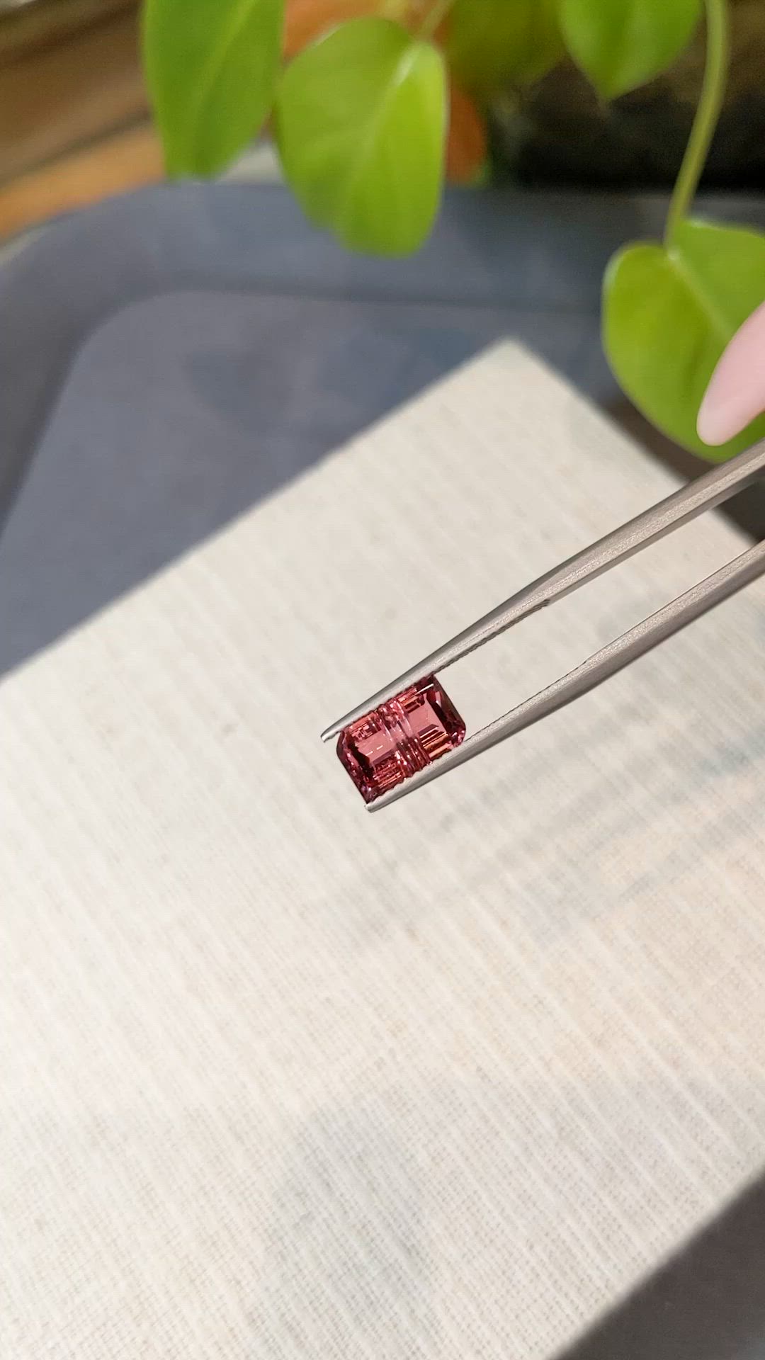 2.04 Ct. Redddish Pink Rubellite Tourmaline from Mozambique Size Video