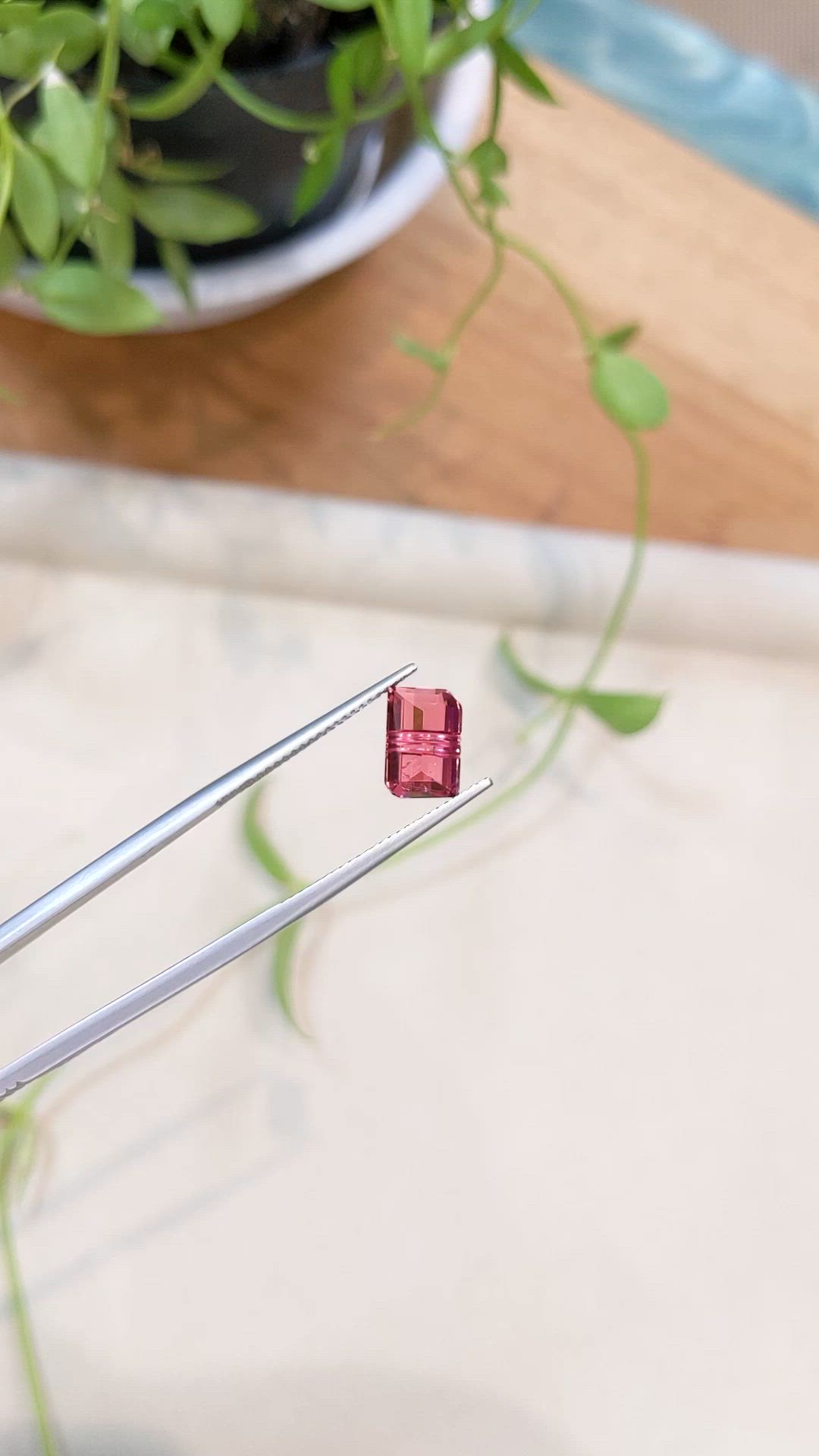 2.08 Ct. Redddish Pink Rubellite Tourmaline from Mozambique Size Video