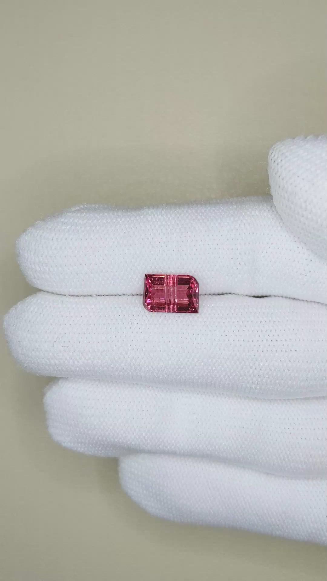 2.08 Ct. Redddish Pink Rubellite Tourmaline from Mozambique Size Video