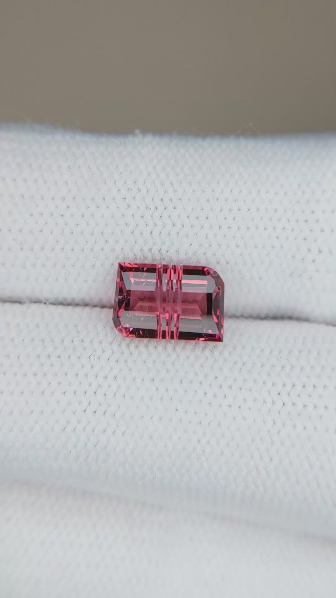 2.08 Ct. Redddish Pink Rubellite Tourmaline from Mozambique Size Video